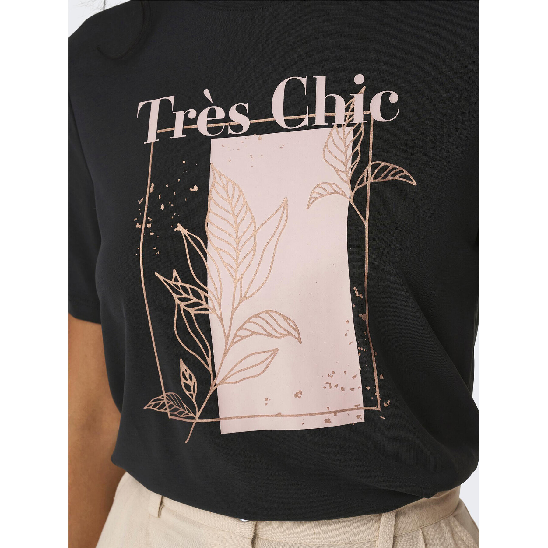 ONLY Тишърт 15303212 Черен Regular Fit - Pepit.bg