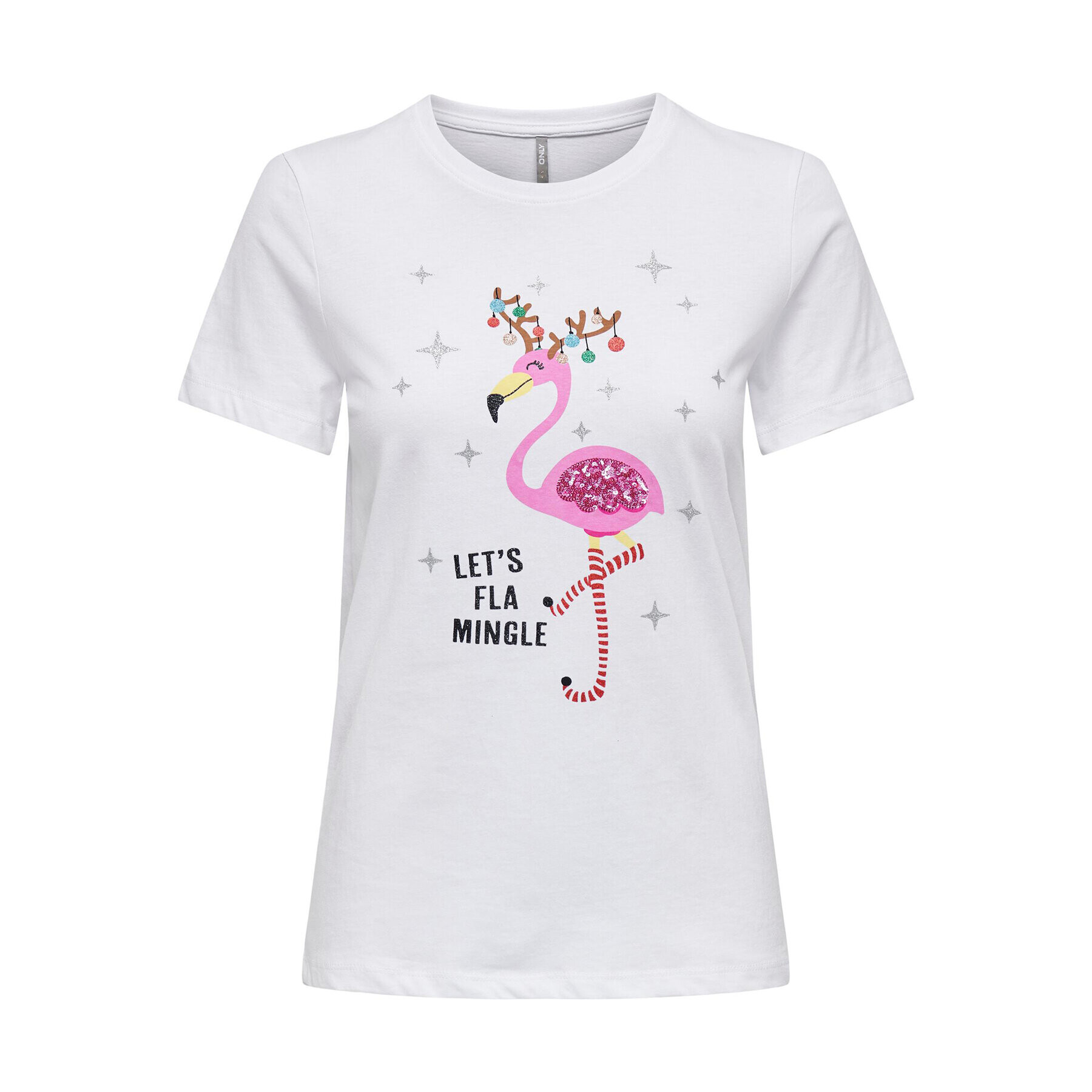 ONLY Тишърт 15306571 Бял Regular Fit - Pepit.bg