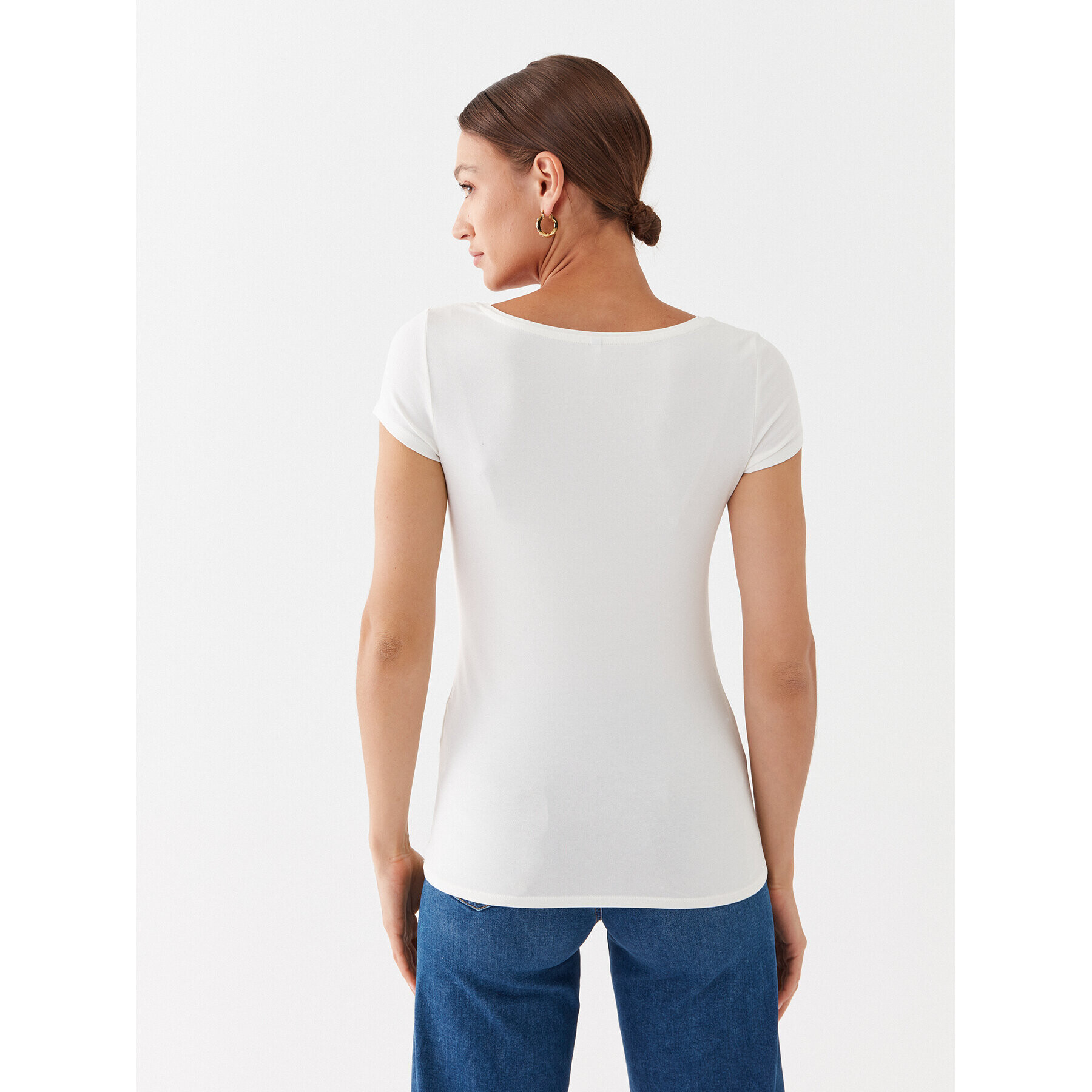 ONLY Тишърт 15316416 Бял Slim Fit - Pepit.bg