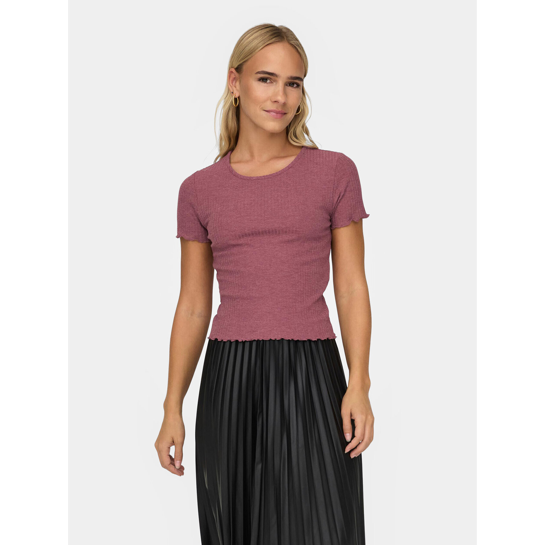 ONLY Тишърт Emma 15201206 Розов Slim Fit - Pepit.bg