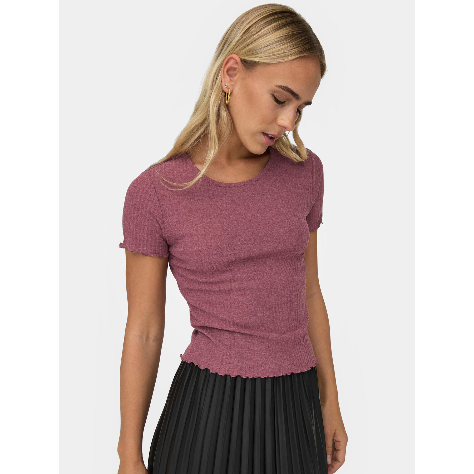 ONLY Тишърт Emma 15201206 Розов Slim Fit - Pepit.bg