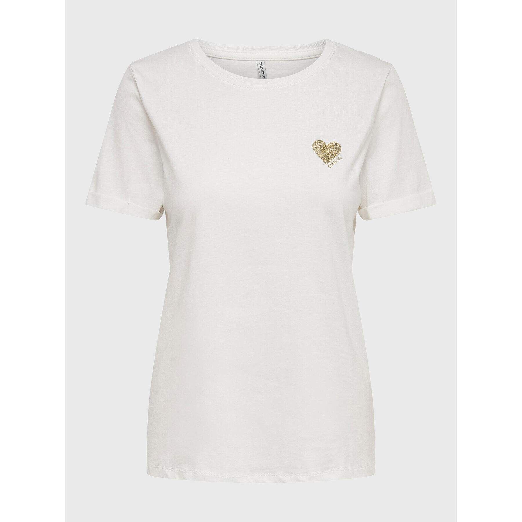 ONLY Тишърт Kita 15244714 Бял Regular Fit - Pepit.bg