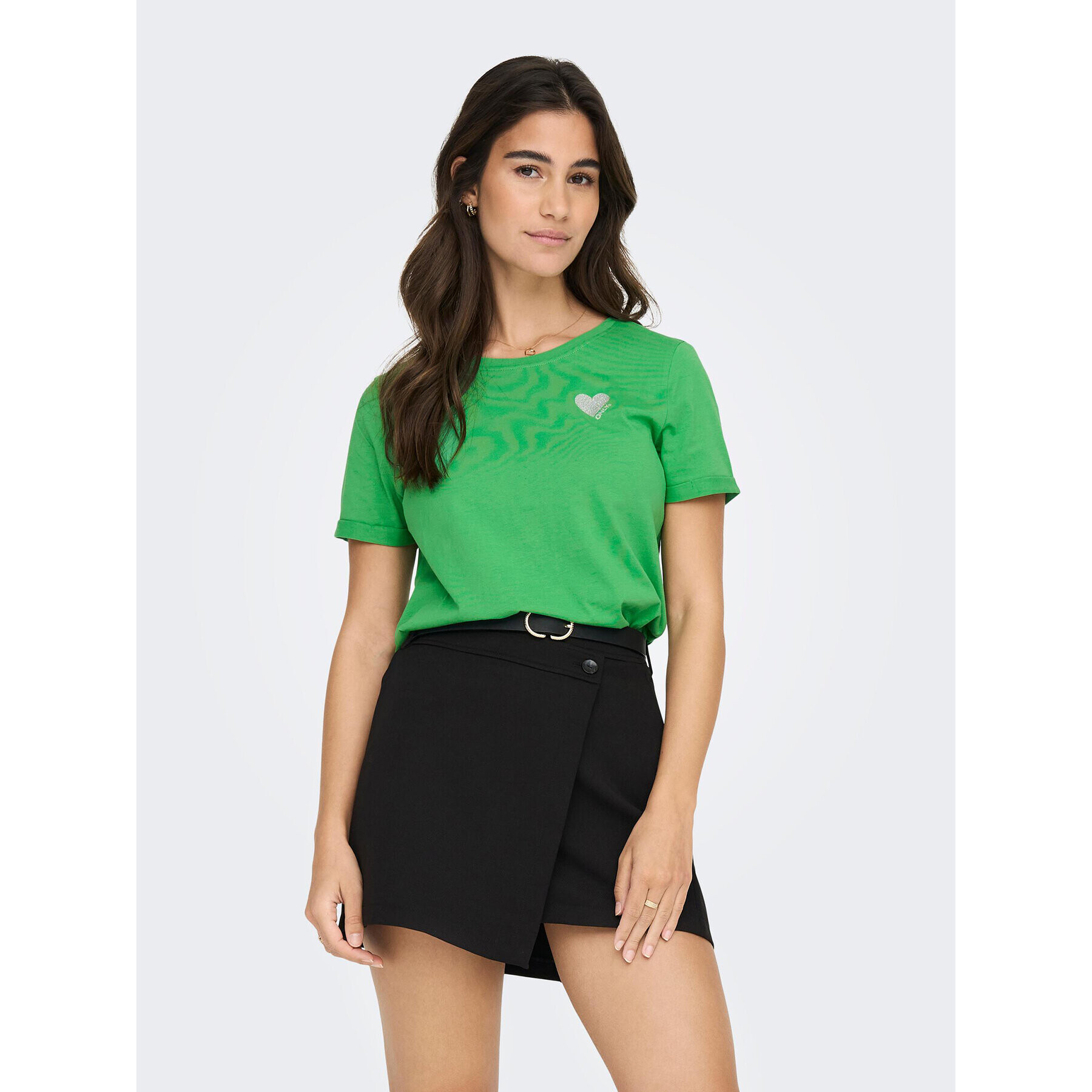 ONLY Тишърт Kita 15244714 Зелен Regular Fit - Pepit.bg