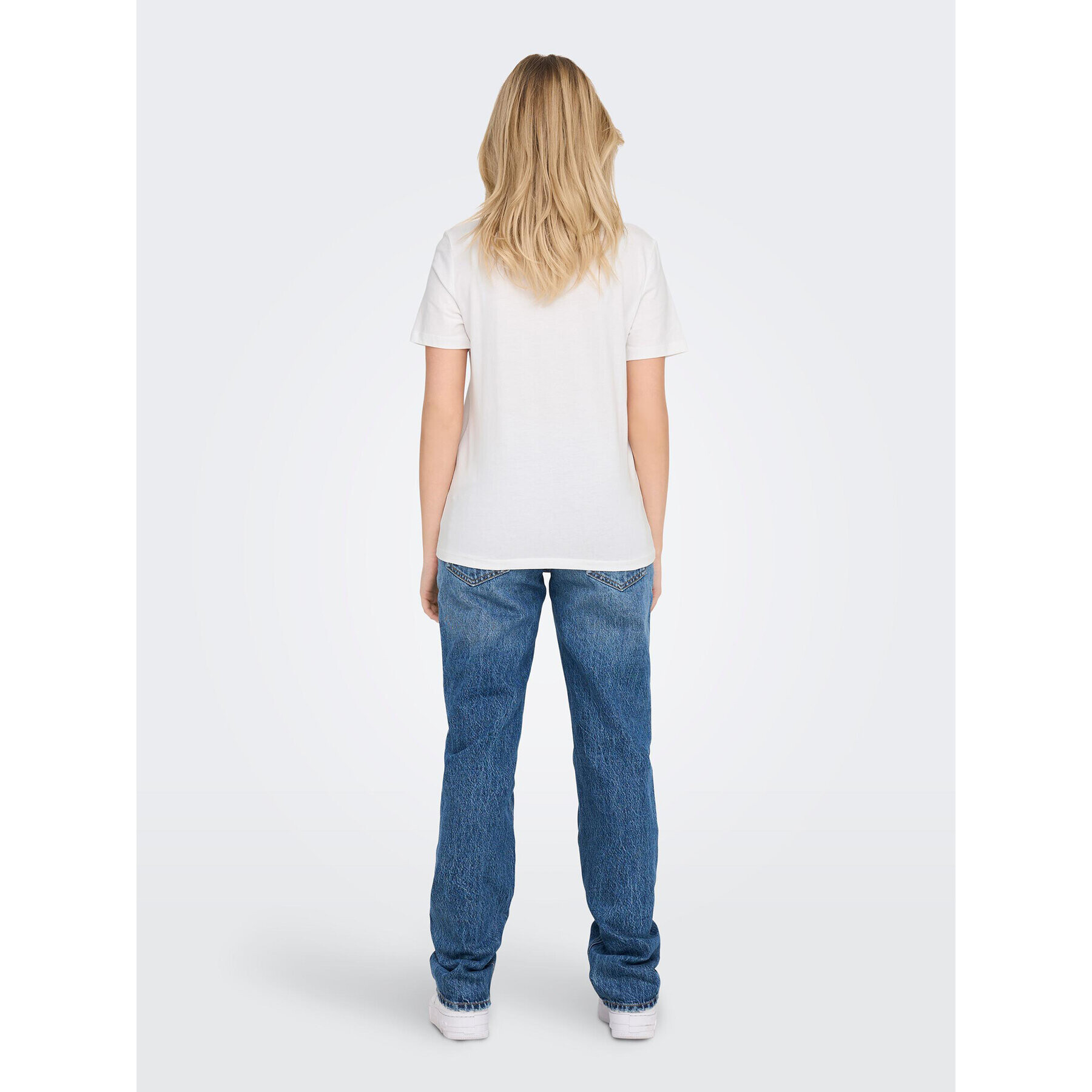 ONLY Тишърт Kita 15286647 Бял Regular Fit - Pepit.bg