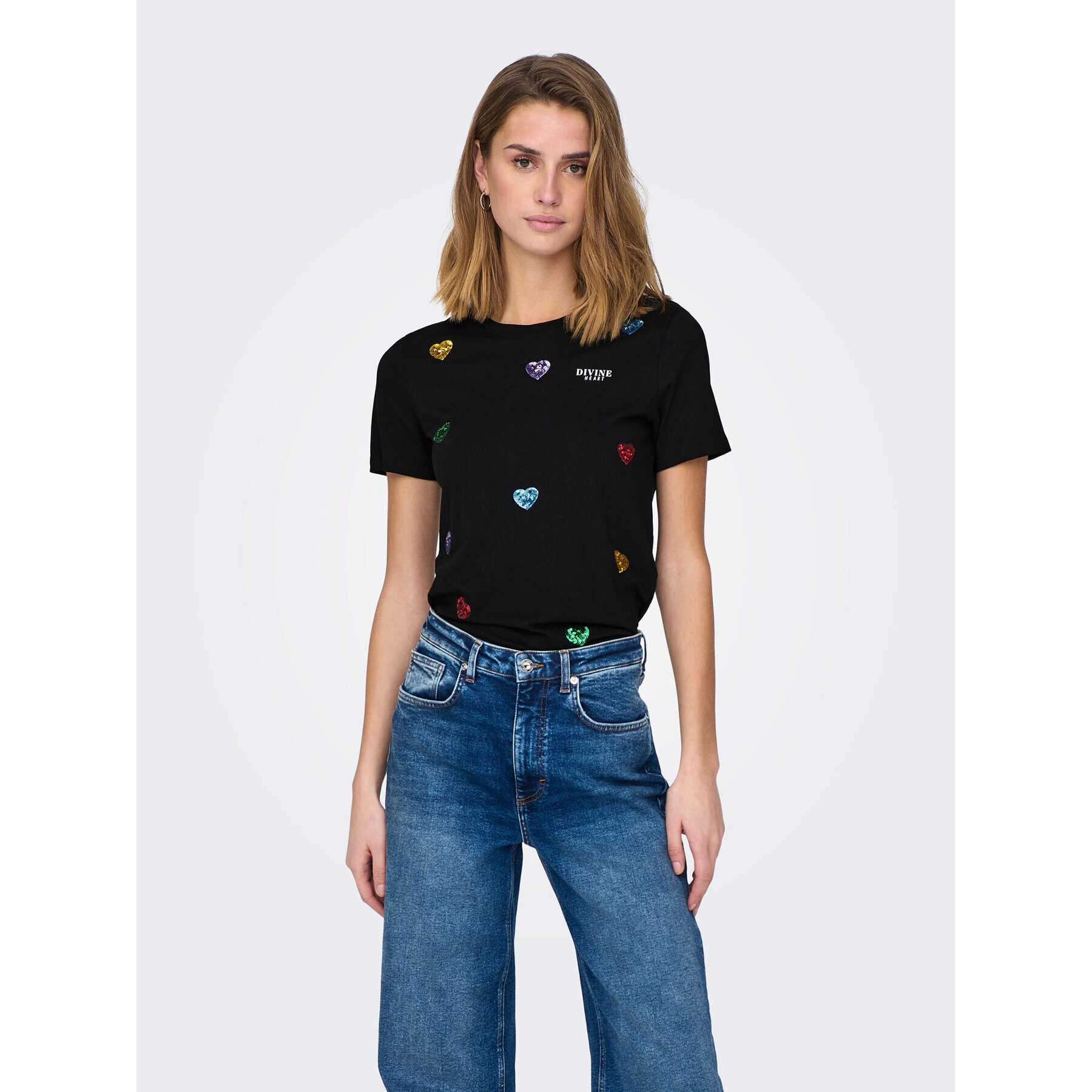 ONLY Тишърт Kita 15286647 Черен Regular Fit - Pepit.bg