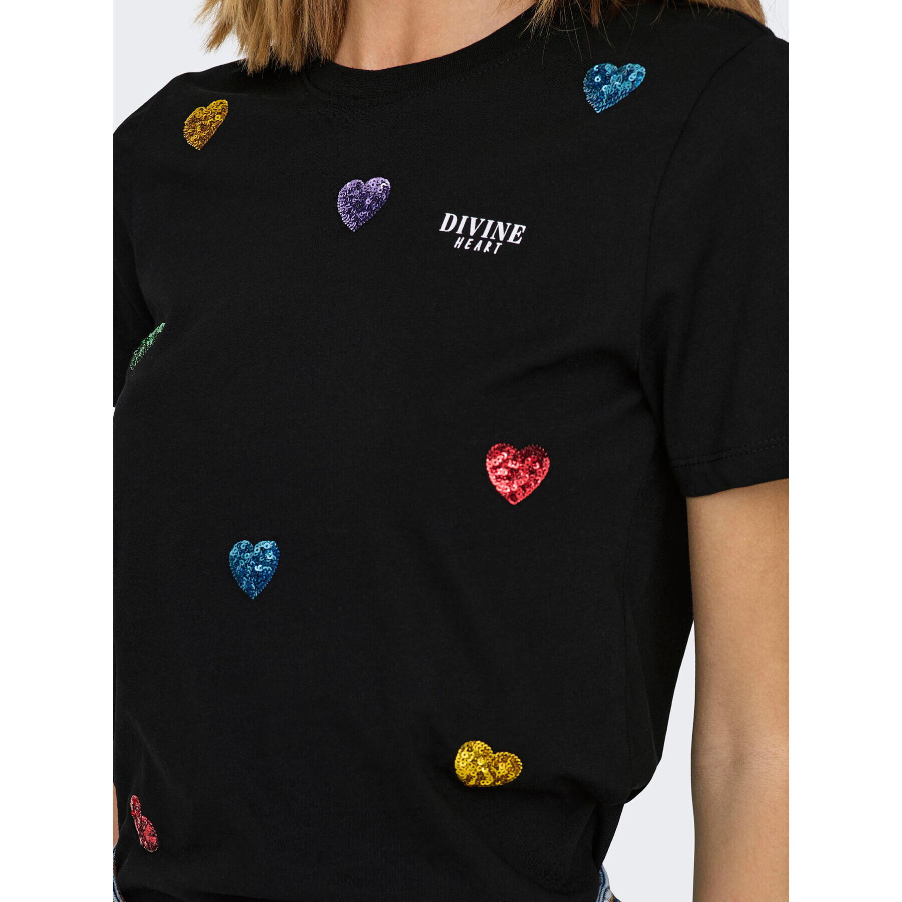 ONLY Тишърт Kita 15286647 Черен Regular Fit - Pepit.bg