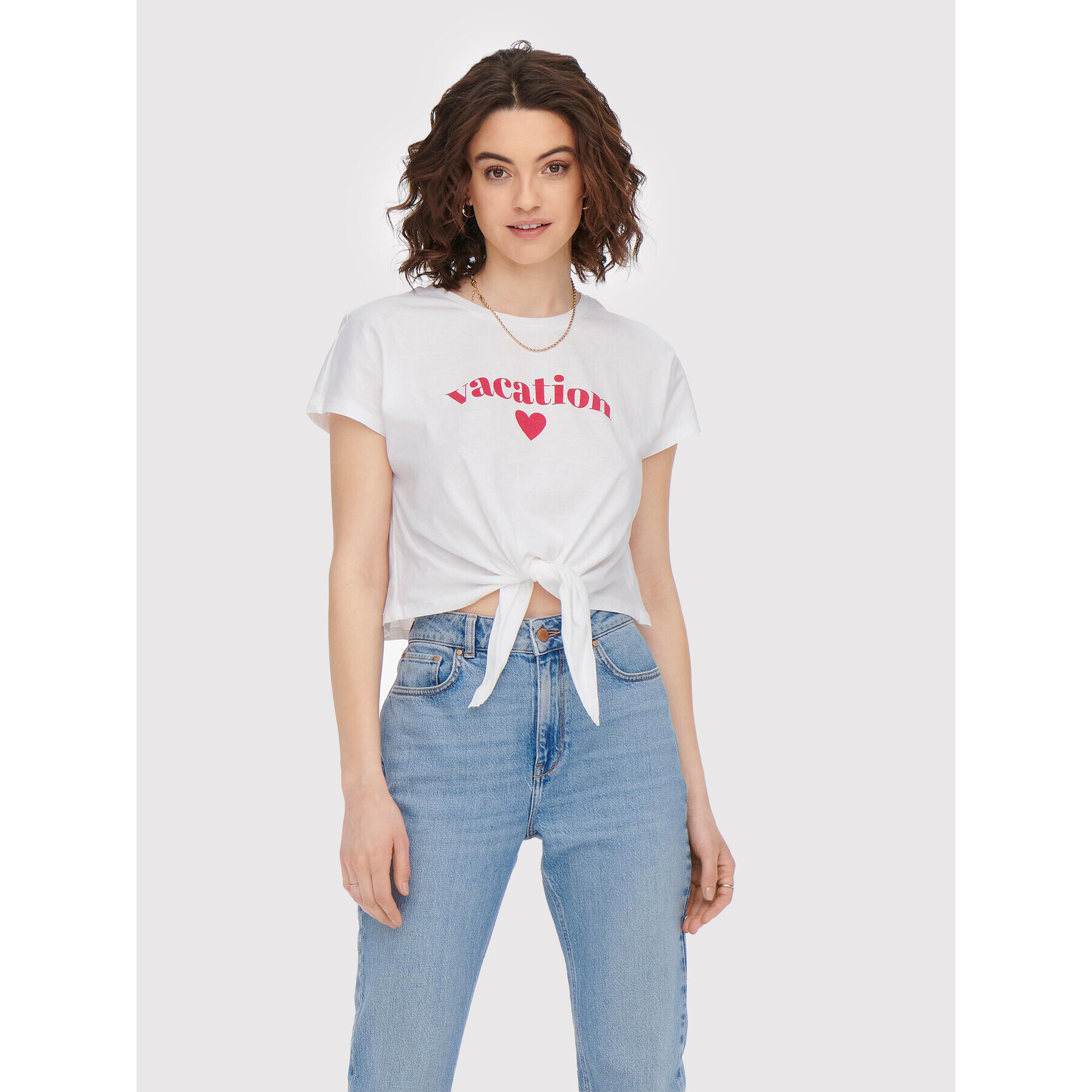 ONLY Тишърт Lisa 15263099 Бял Relaxed Fit - Pepit.bg