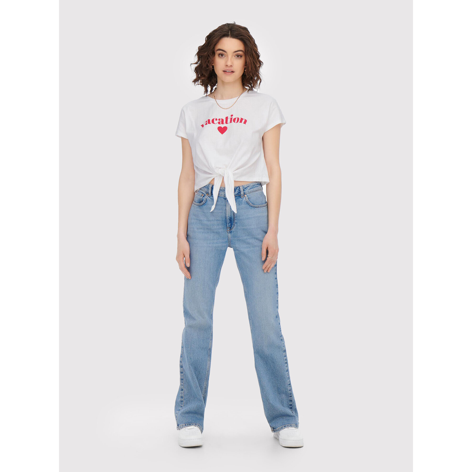 ONLY Тишърт Lisa 15263099 Бял Relaxed Fit - Pepit.bg