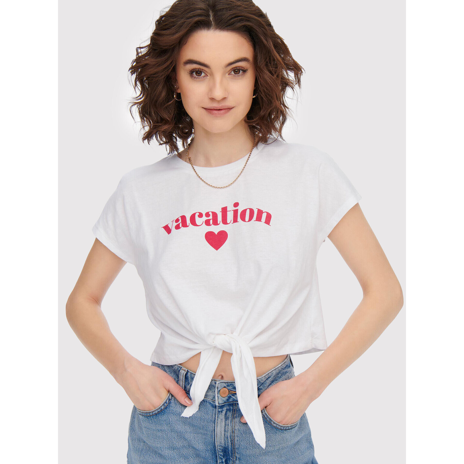 ONLY Тишърт Lisa 15263099 Бял Relaxed Fit - Pepit.bg