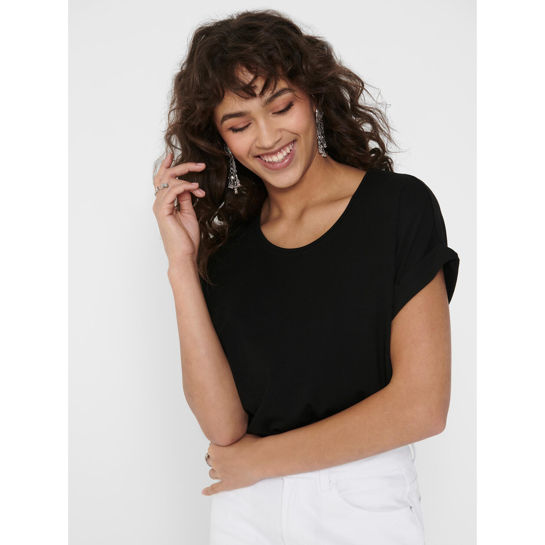 ONLY Тишърт Moster 15106662 Черен Loose Fit - Pepit.bg