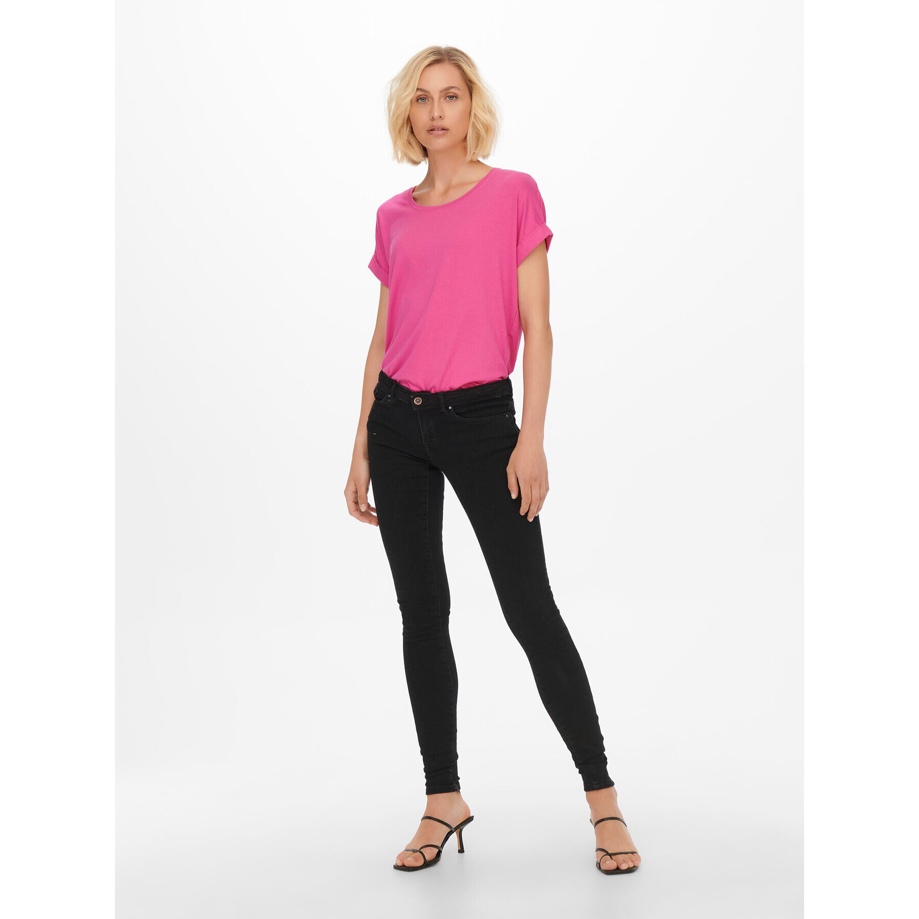 ONLY Тишърт 15106662 Розов Regular Fit - Pepit.bg