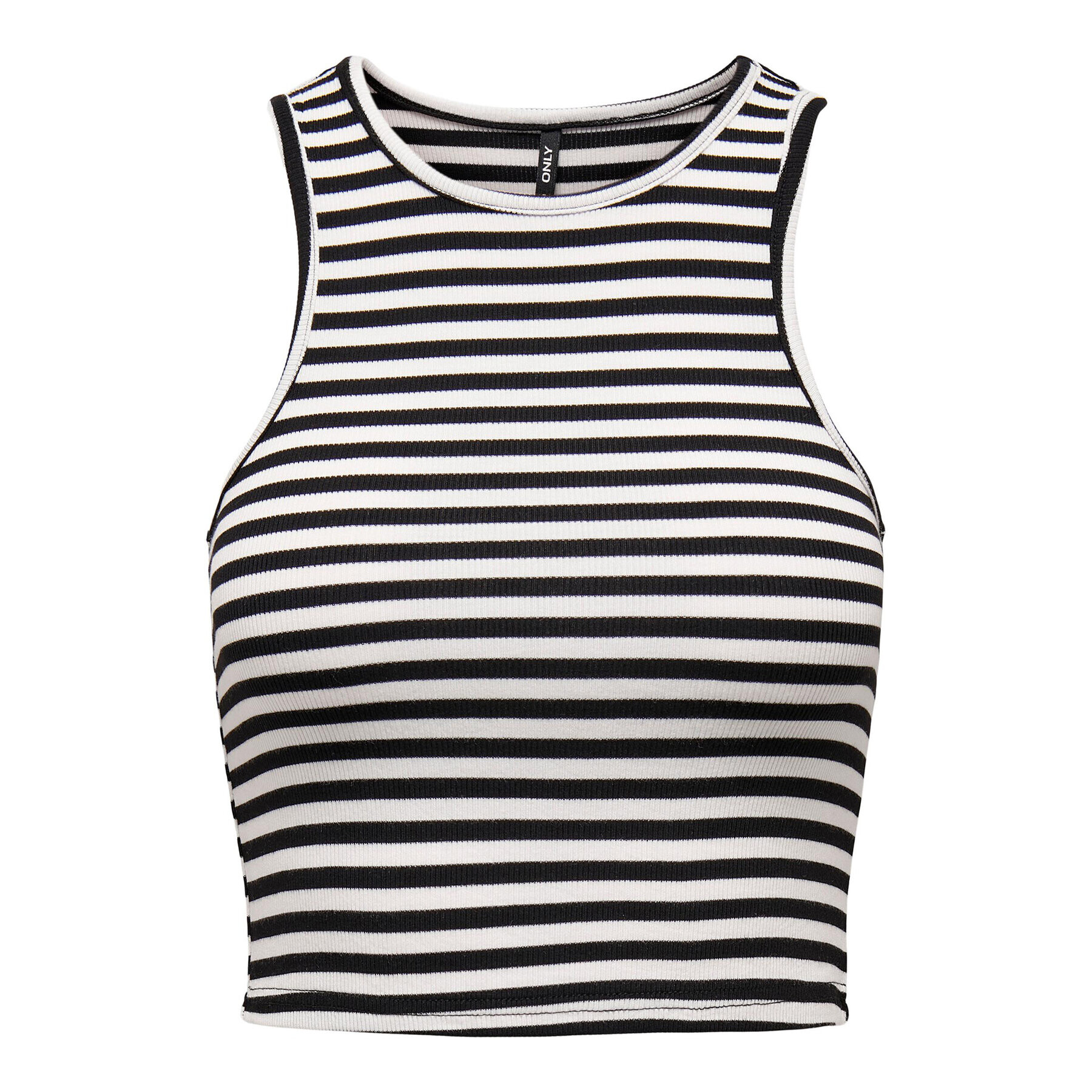 ONLY топ 15289846 Черен Cropped Fit - Pepit.bg