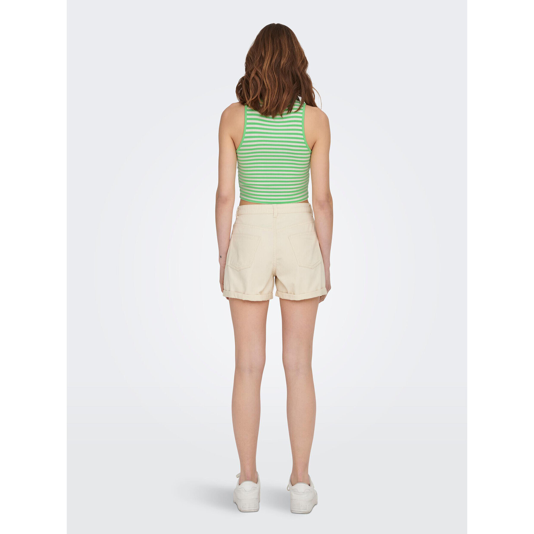 ONLY топ 15289846 Зелен Cropped Fit - Pepit.bg