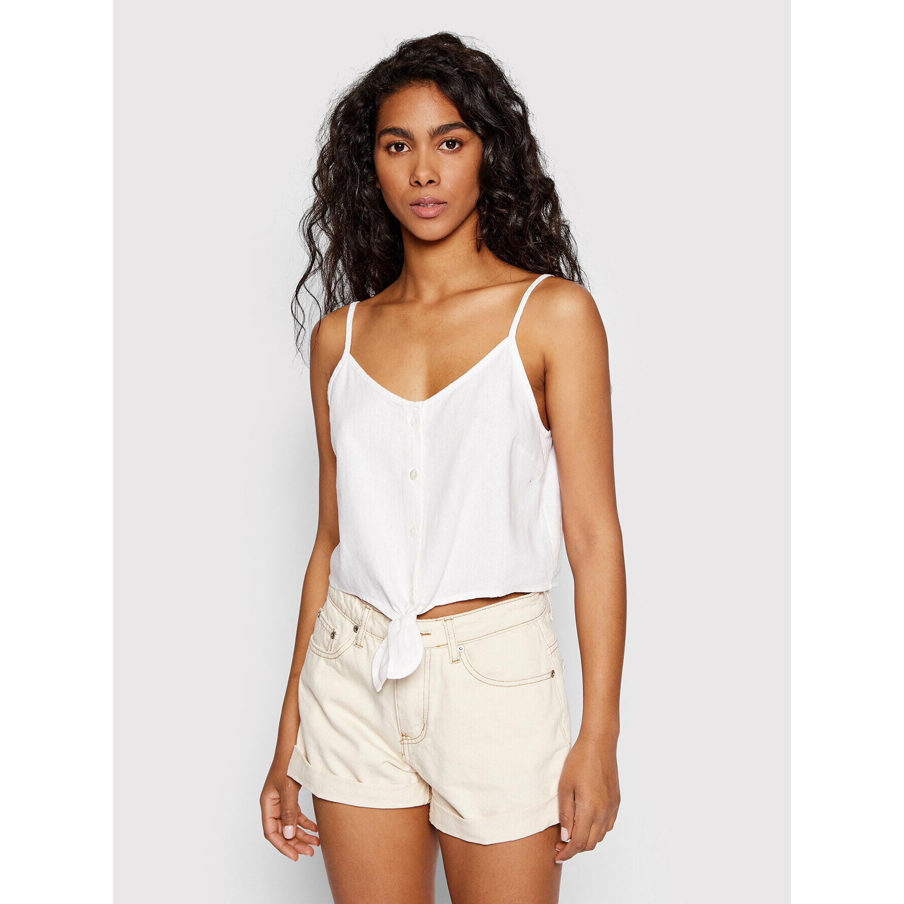 ONLY топ Caro 15255161 Бял Regular Fit - Pepit.bg