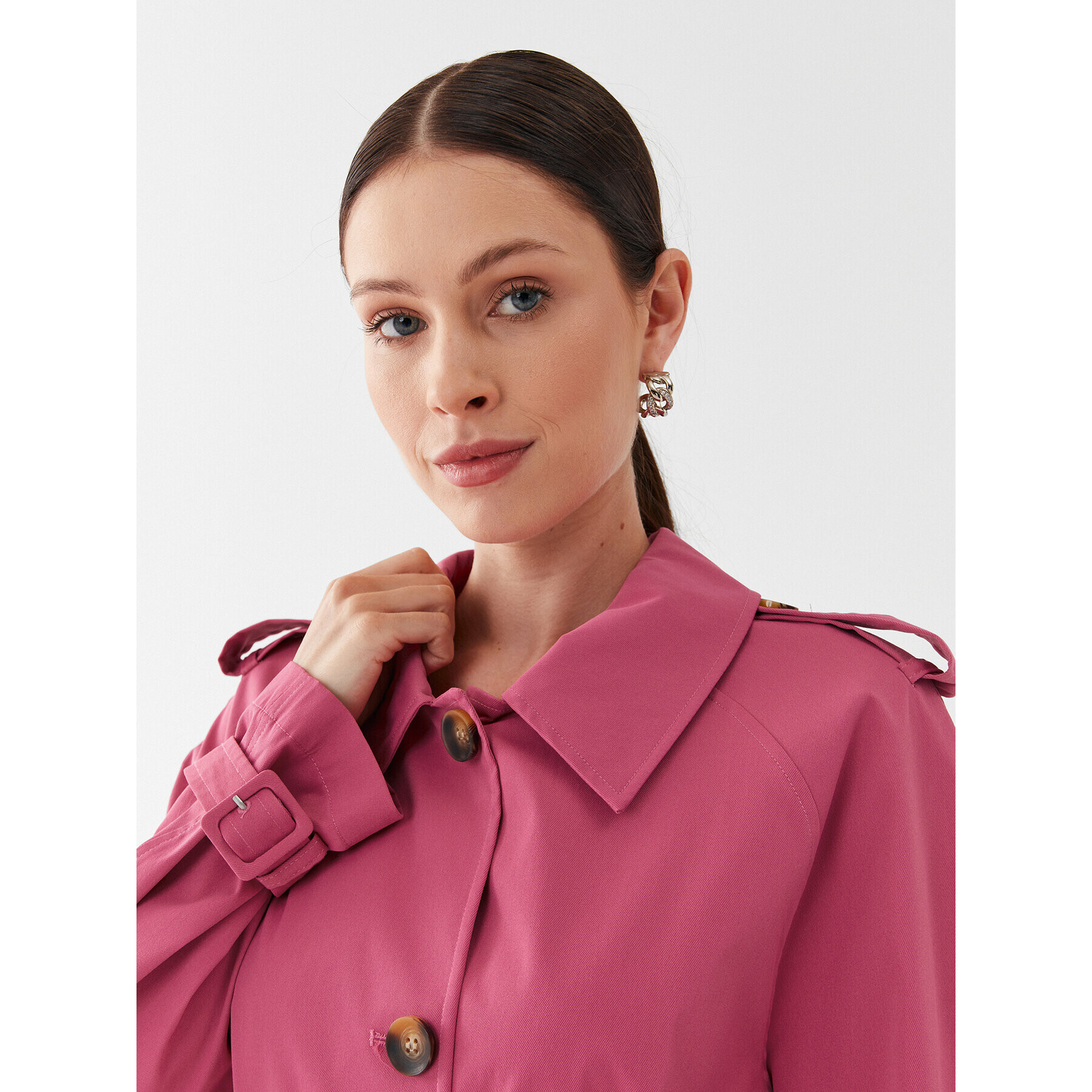 ONLY Тренч 15285115 Розов Regular Fit - Pepit.bg