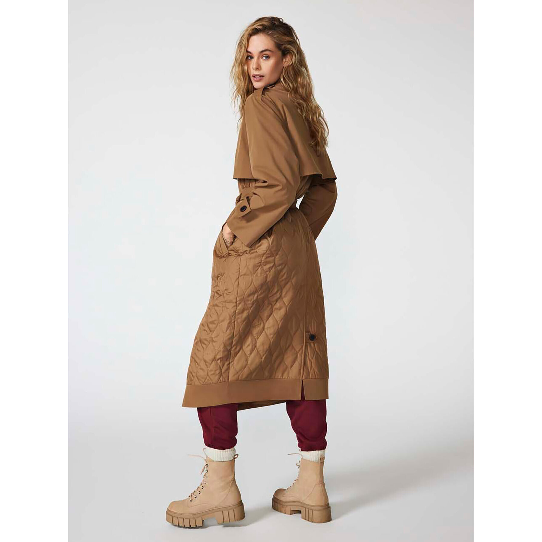 ONLY Тренч 15293269 Кафяв Regular Fit - Pepit.bg