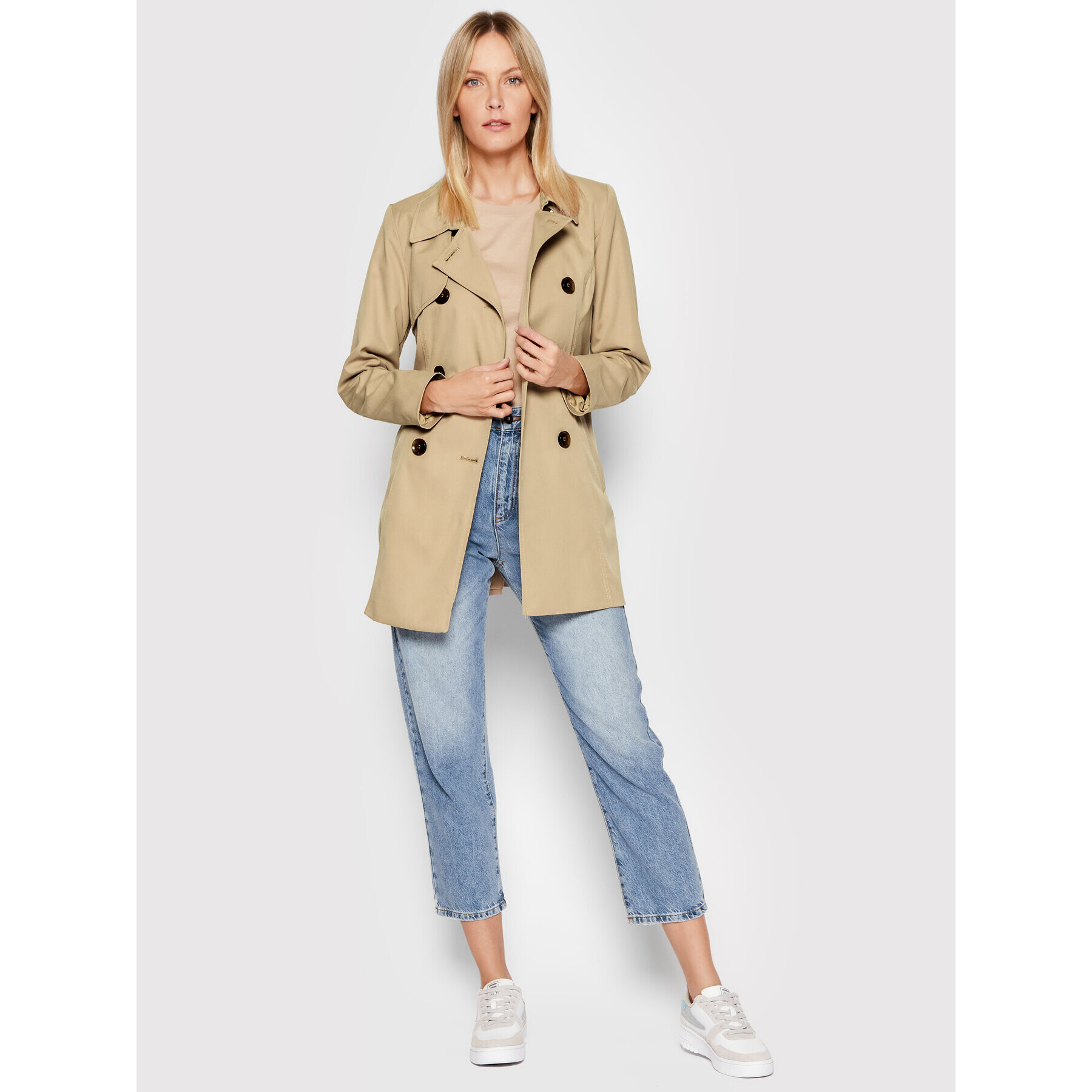 ONLY Тренч Valerie 15191821 Бежов Regular Fit - Pepit.bg