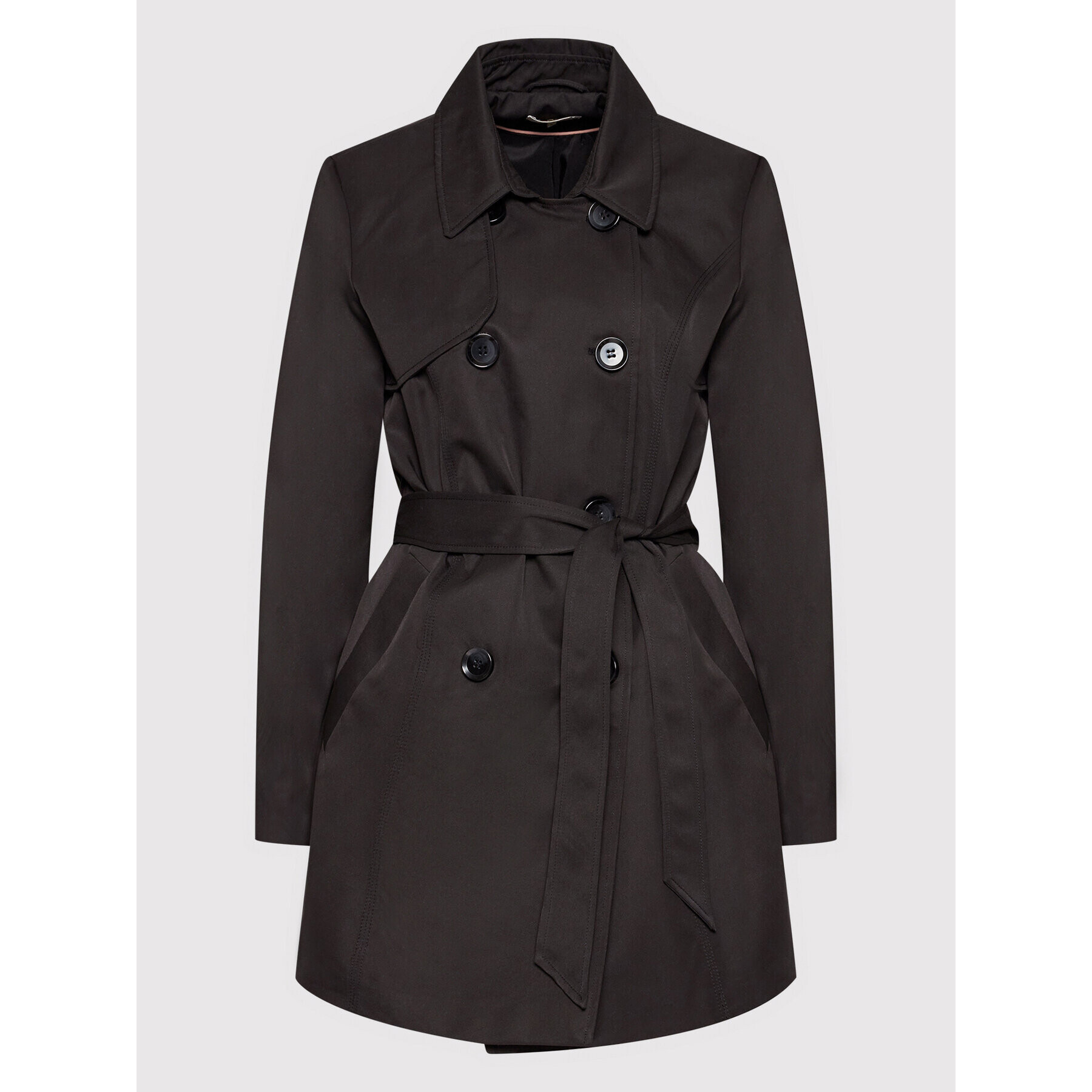 ONLY Тренч Valerie 15191821 Черен Regular Fit - Pepit.bg