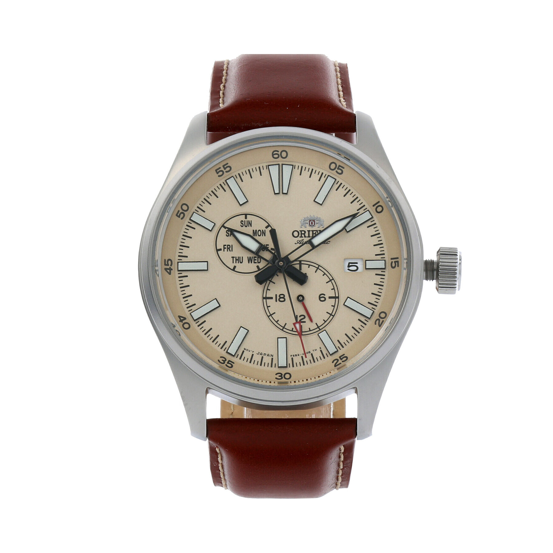 Orient Часовник Defender RA-AK0405Y10B Кафяв - Pepit.bg