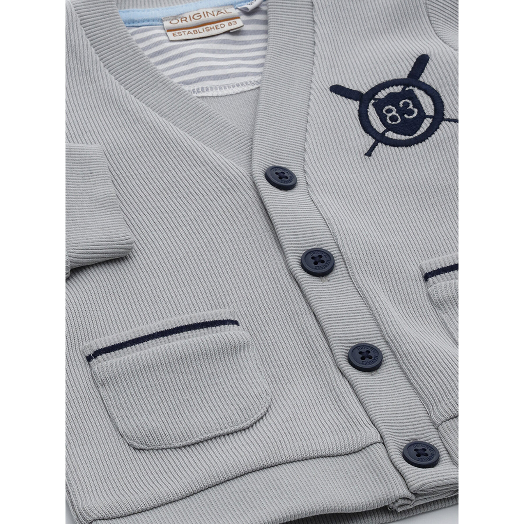 Original Marines Кардиган DDP0290NM Сив Regular Fit - Pepit.bg