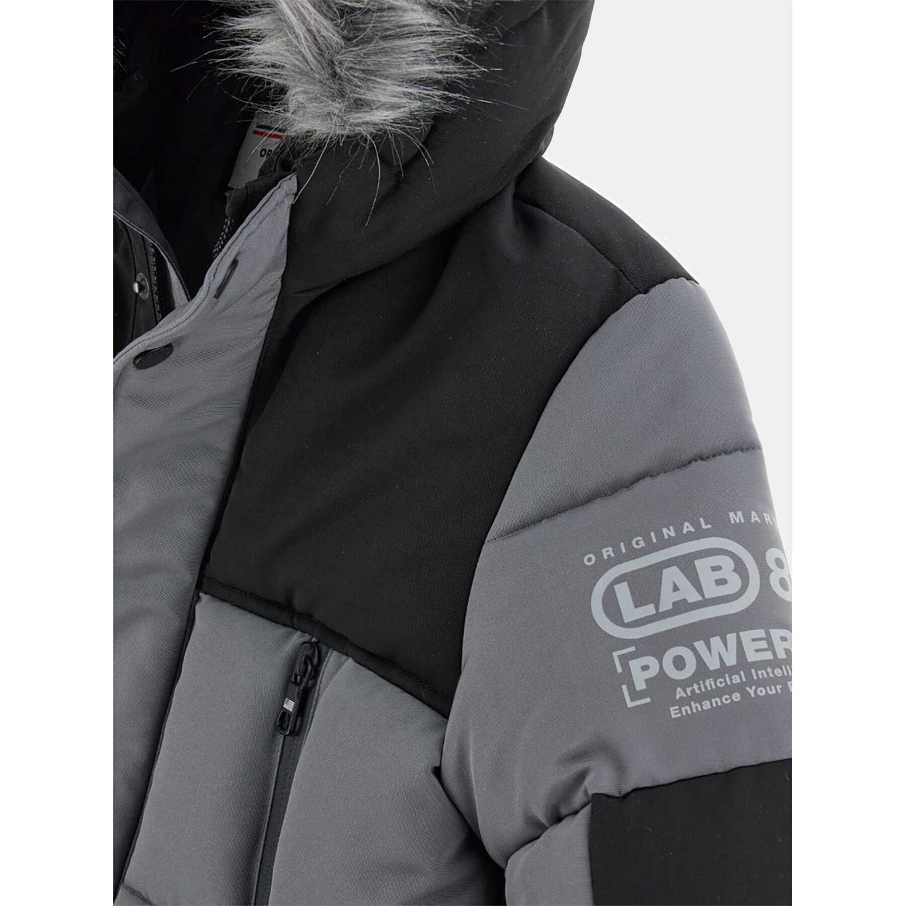Original Marines Пухено яке DDA2907B Сив Regular Fit - Pepit.bg
