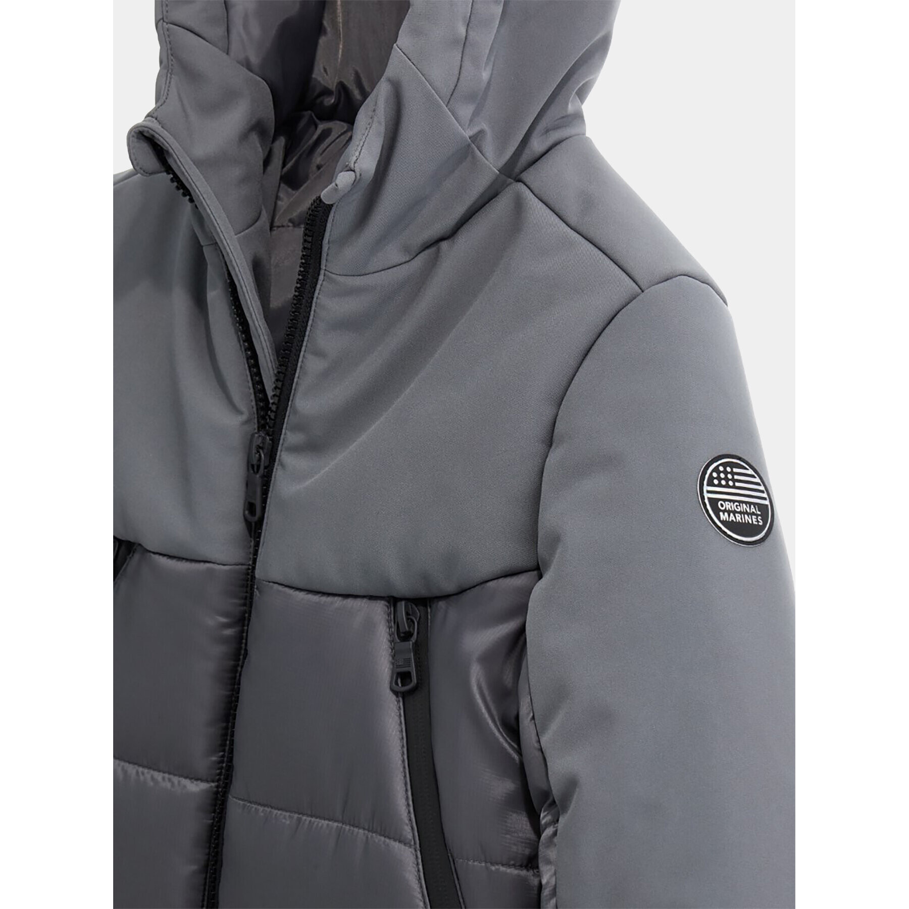 Original Marines Пухено яке DDA2912B Сив Regular Fit - Pepit.bg