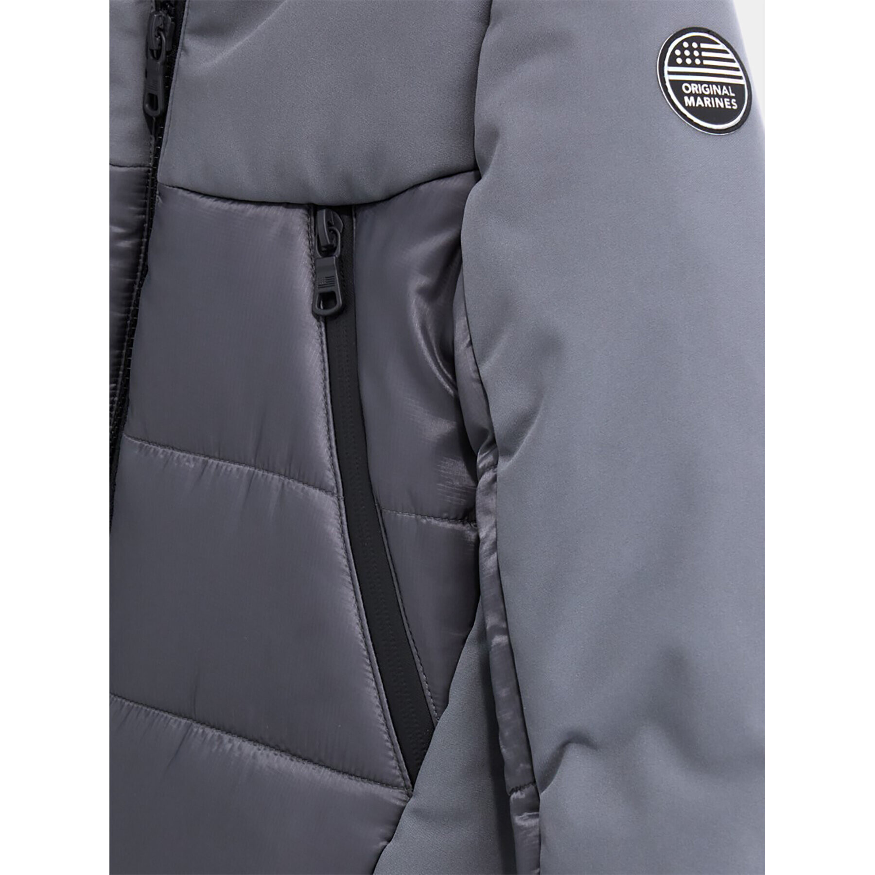 Original Marines Пухено яке DDA2912B Сив Regular Fit - Pepit.bg