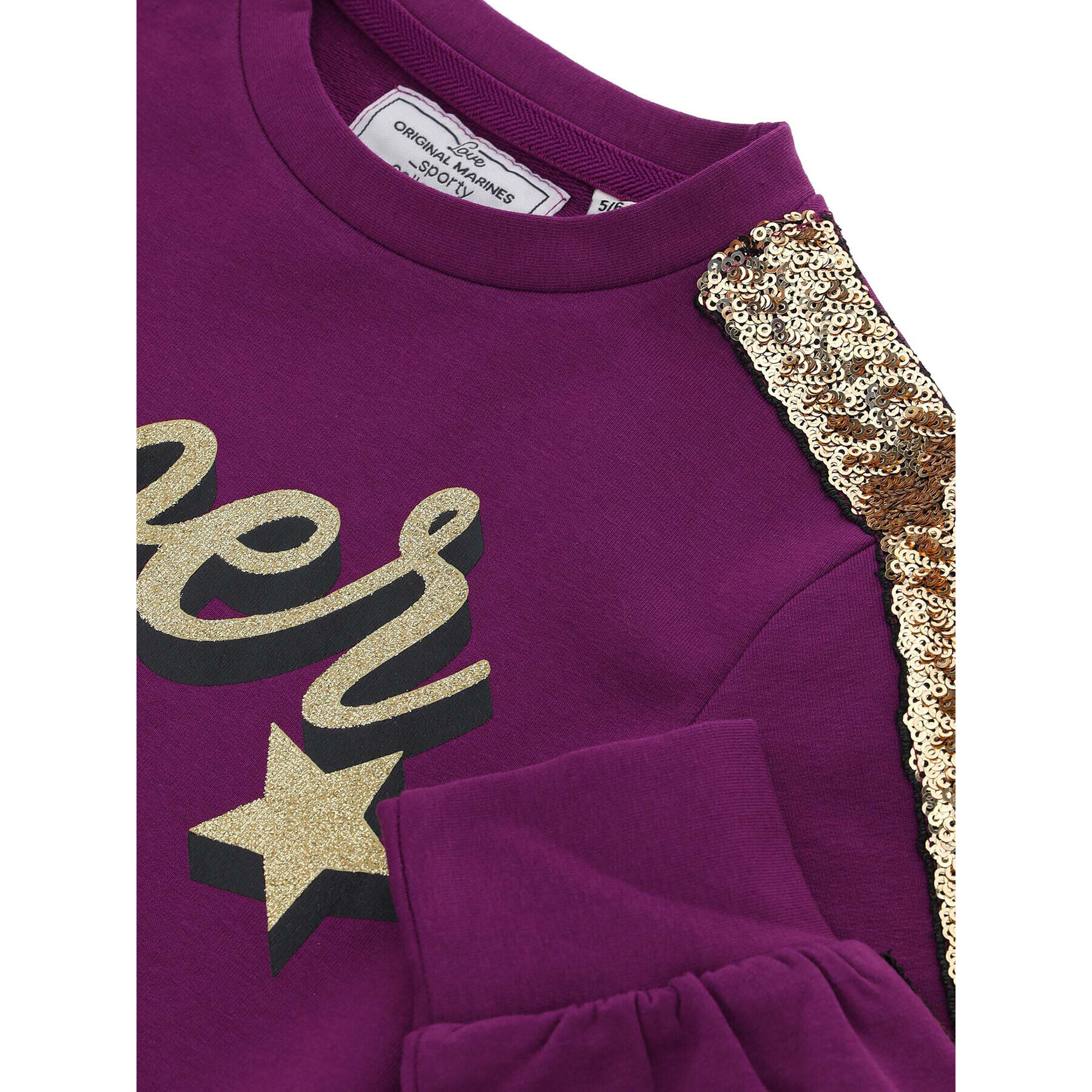 Original Marines Суитшърт DCA3546F Виолетов Regular Fit - Pepit.bg