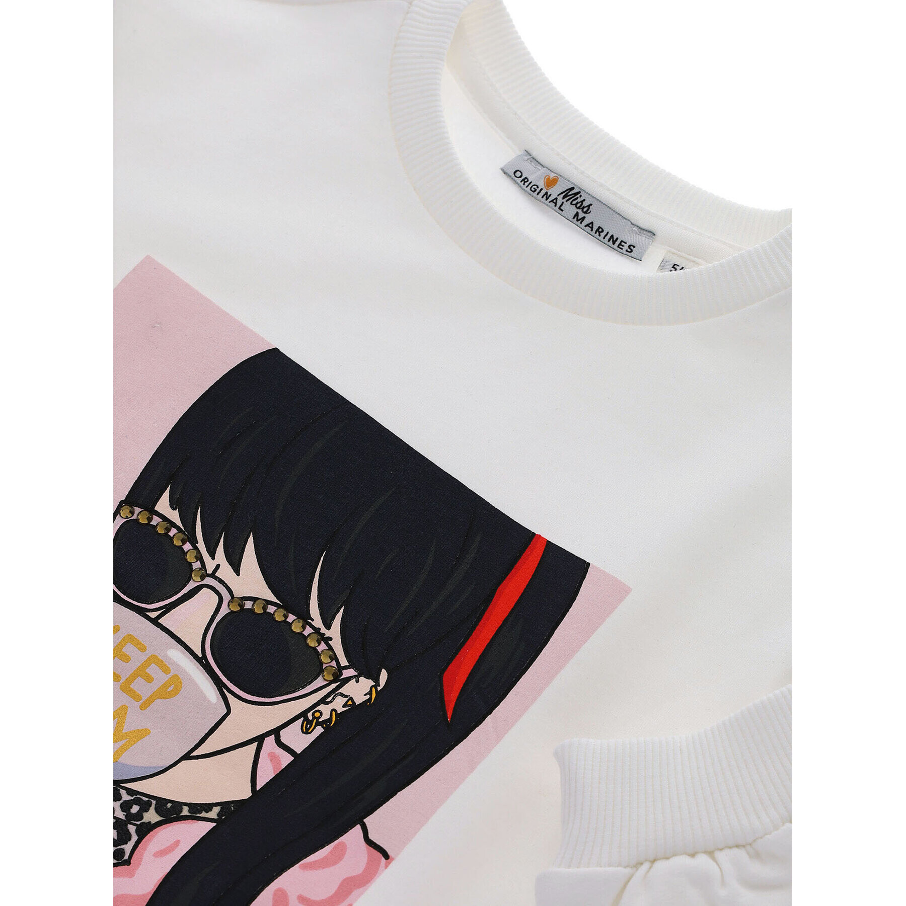 Original Marines Суитшърт DCA3588F Бял Regular Fit - Pepit.bg