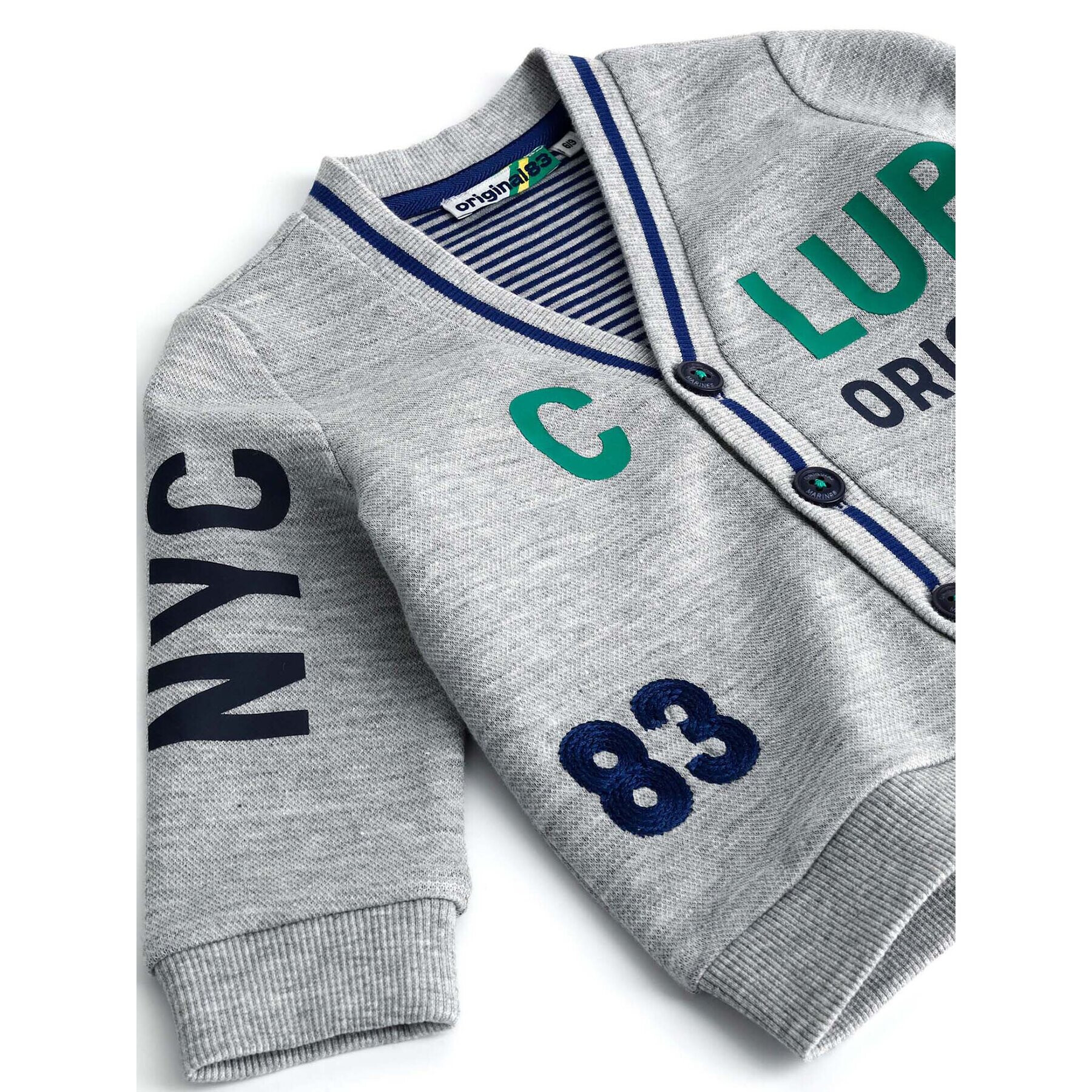 Original Marines Кардиган DDP0214NM Сив Regular Fit - Pepit.bg