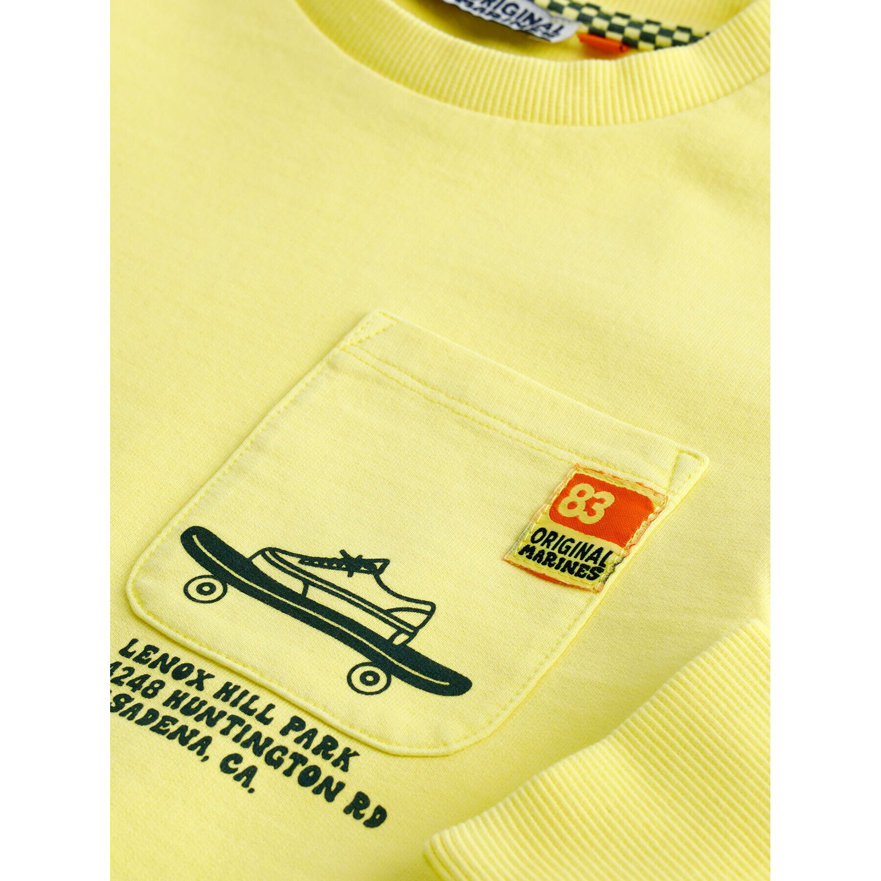 Original Marines Суитшърт DDP2034B Жълт Regular Fit - Pepit.bg