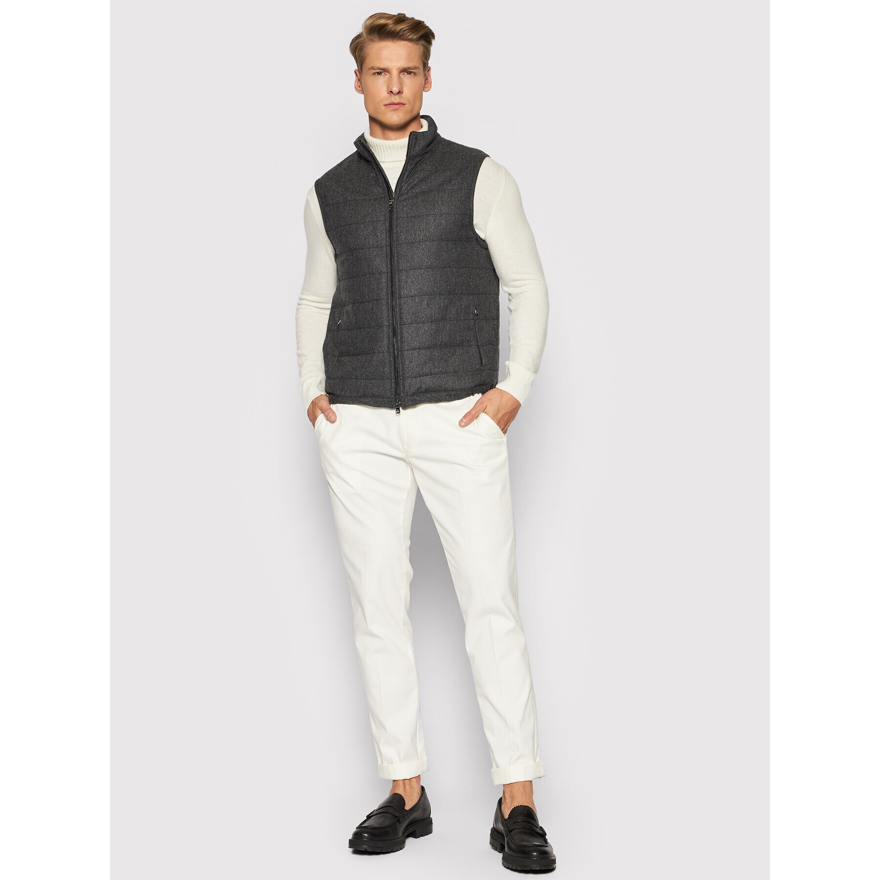 Oscar Jacobson Елек Liner Evo 4043 5385 Сив Regular Fit - Pepit.bg