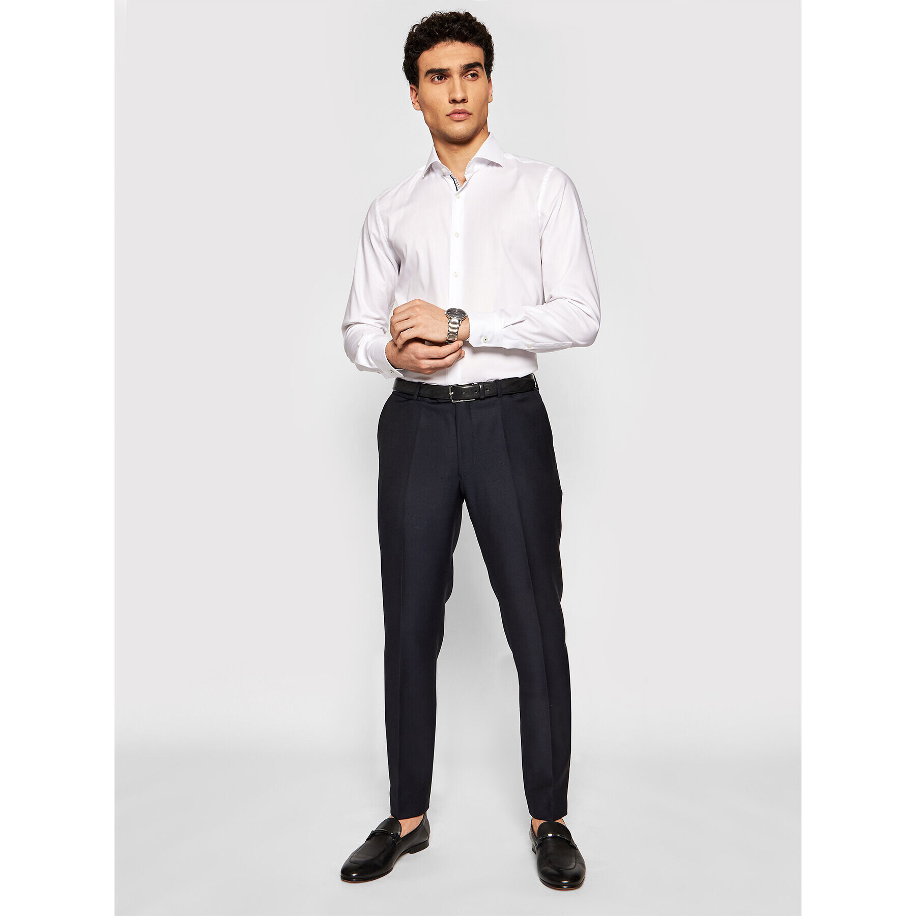 Oscar Jacobson Панталон от костюм Denz 51705027 Тъмносин Slim Fit - Pepit.bg