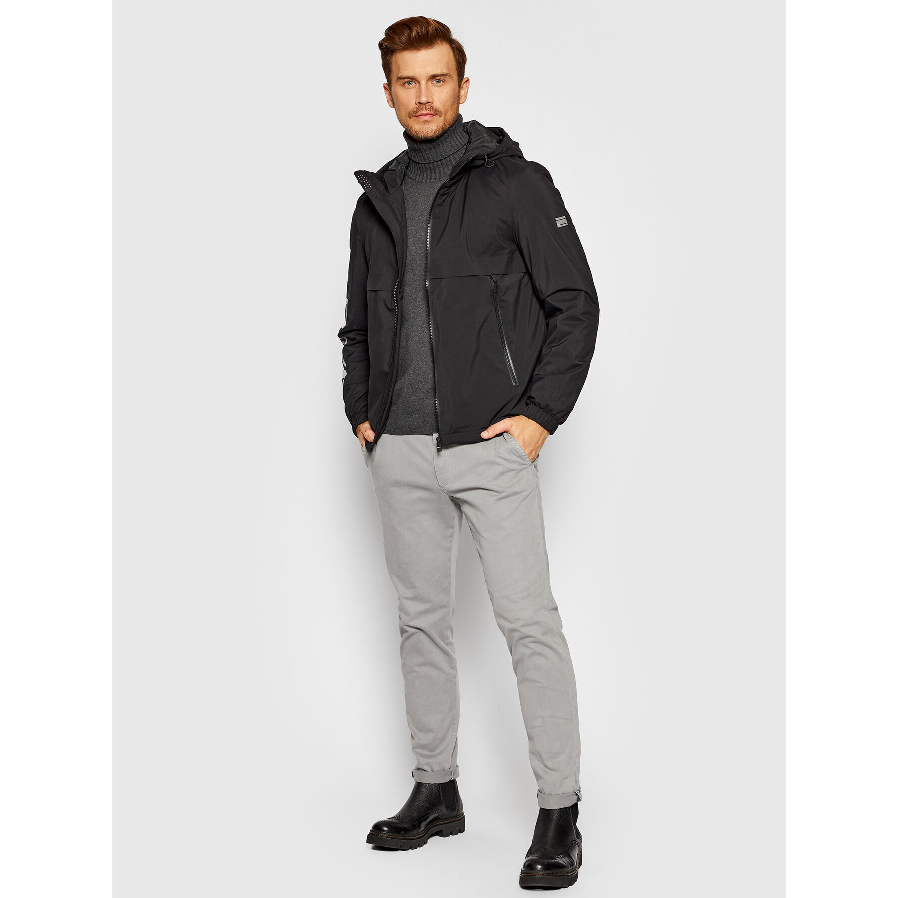 Oscar Jacobson Поло Salim 6762 4876 Сив Regular Fit - Pepit.bg