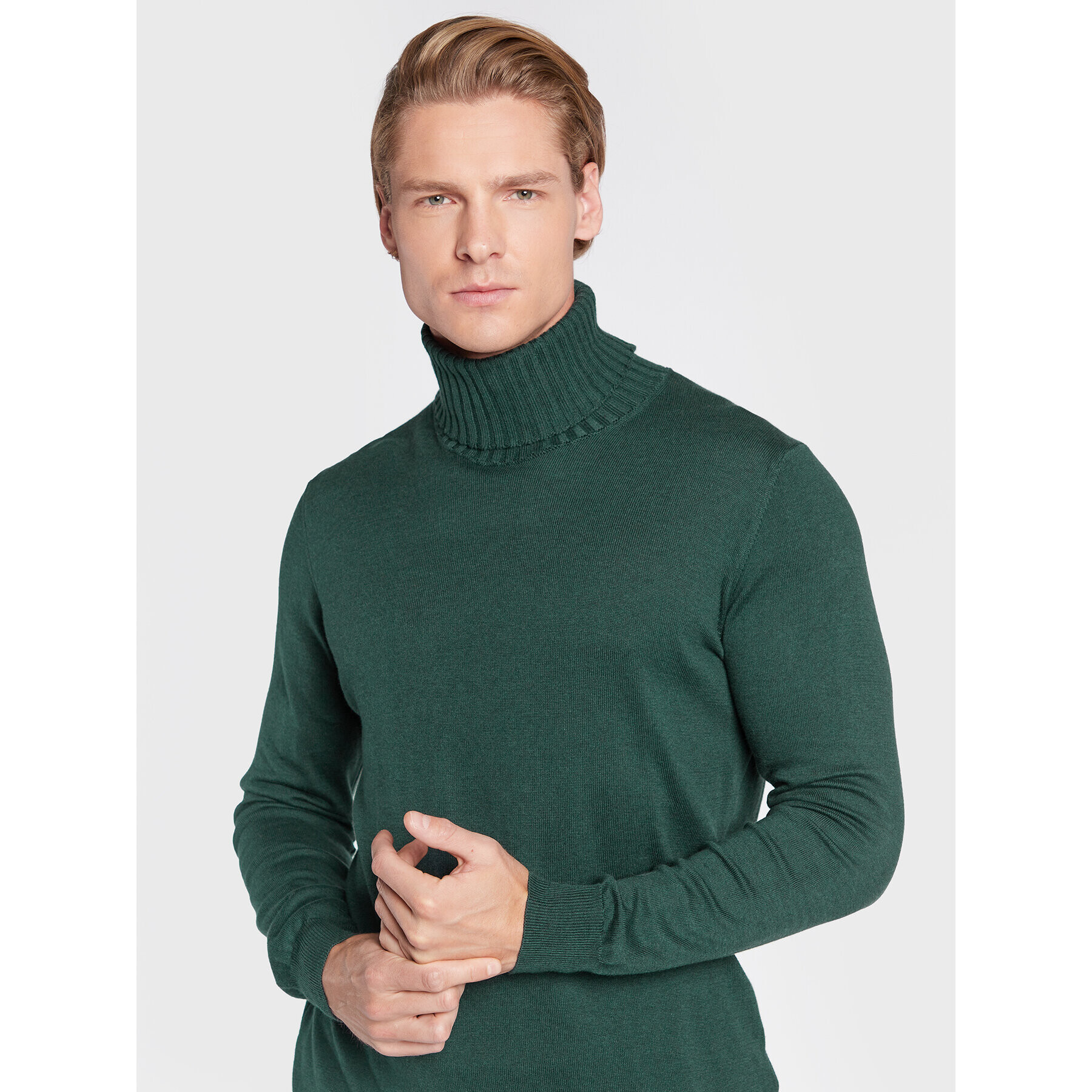 Oscar Jacobson Поло Salim 6762 4876 Зелен Slim Fit - Pepit.bg