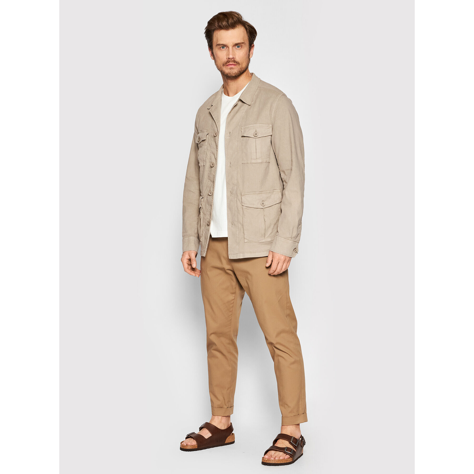 Oscar Jacobson Преходно яке Safari 1137 3311 Бежов Regular Fit - Pepit.bg