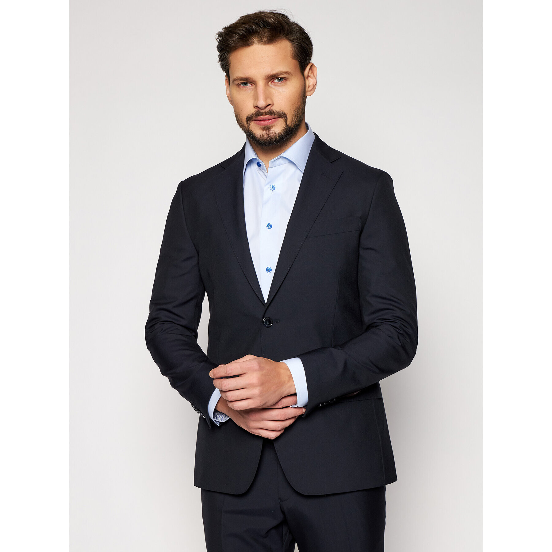 Oscar Jacobson Сако Edmund 3050 8515 Тъмносин Slim Fit - Pepit.bg