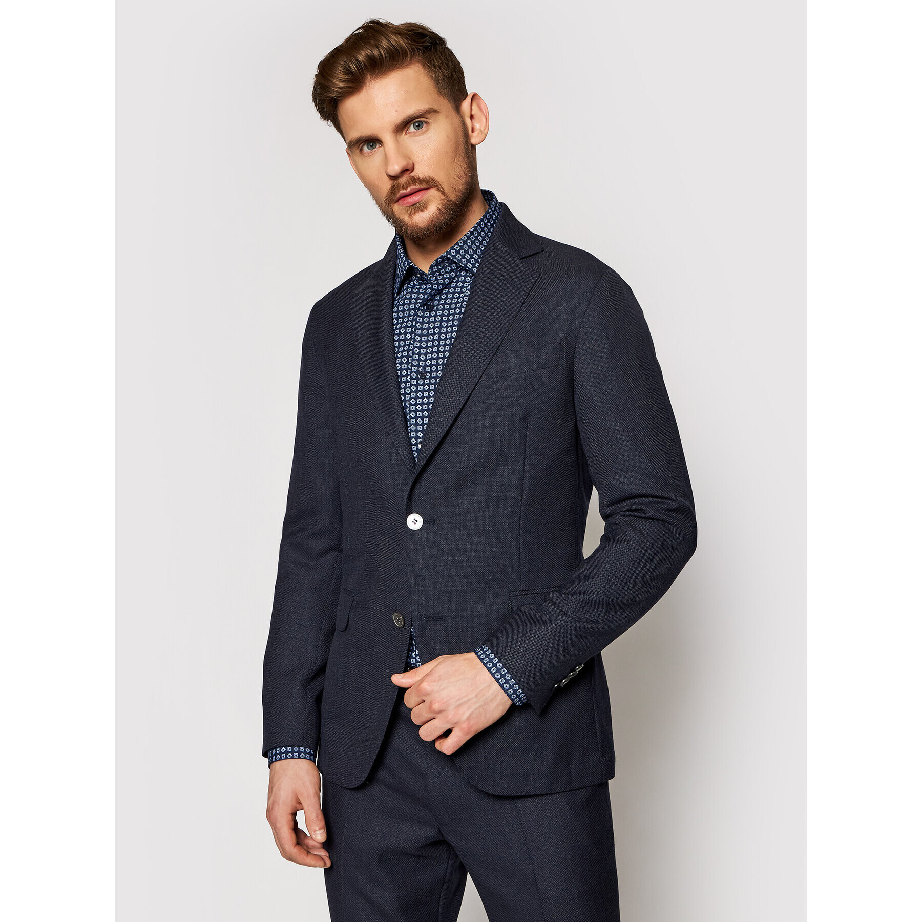 Oscar Jacobson Сако Egel 3363 5027 Тъмносин Slim Fit - Pepit.bg