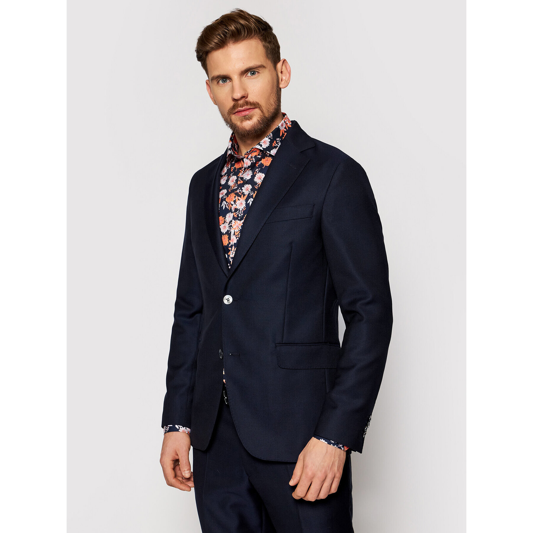 Oscar Jacobson Сако Egel 3363 5027 Тъмносин Slim Fit - Pepit.bg