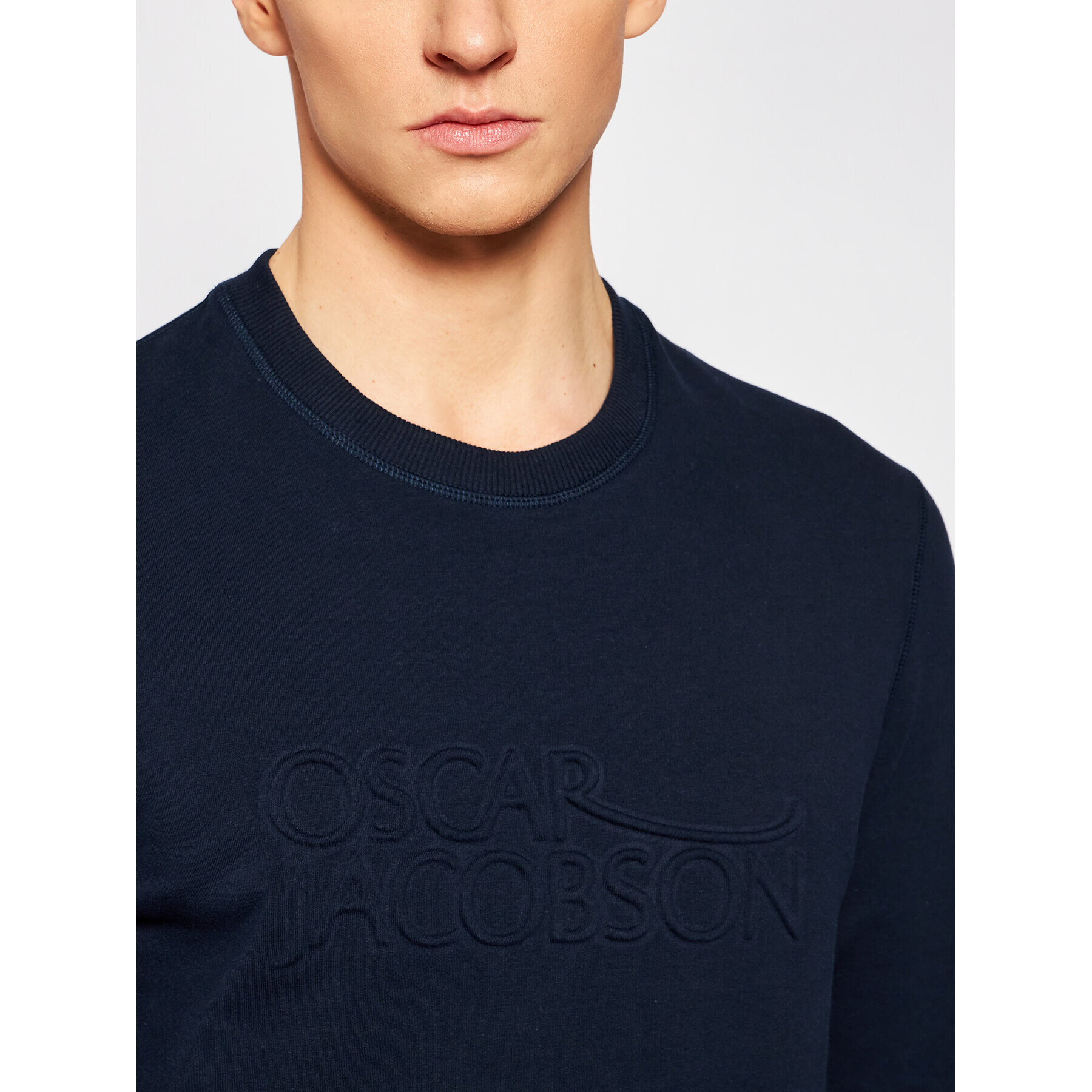 Oscar Jacobson Суитшърт Kacey Roundneck 6947 5549 Тъмносин Regular Fit - Pepit.bg