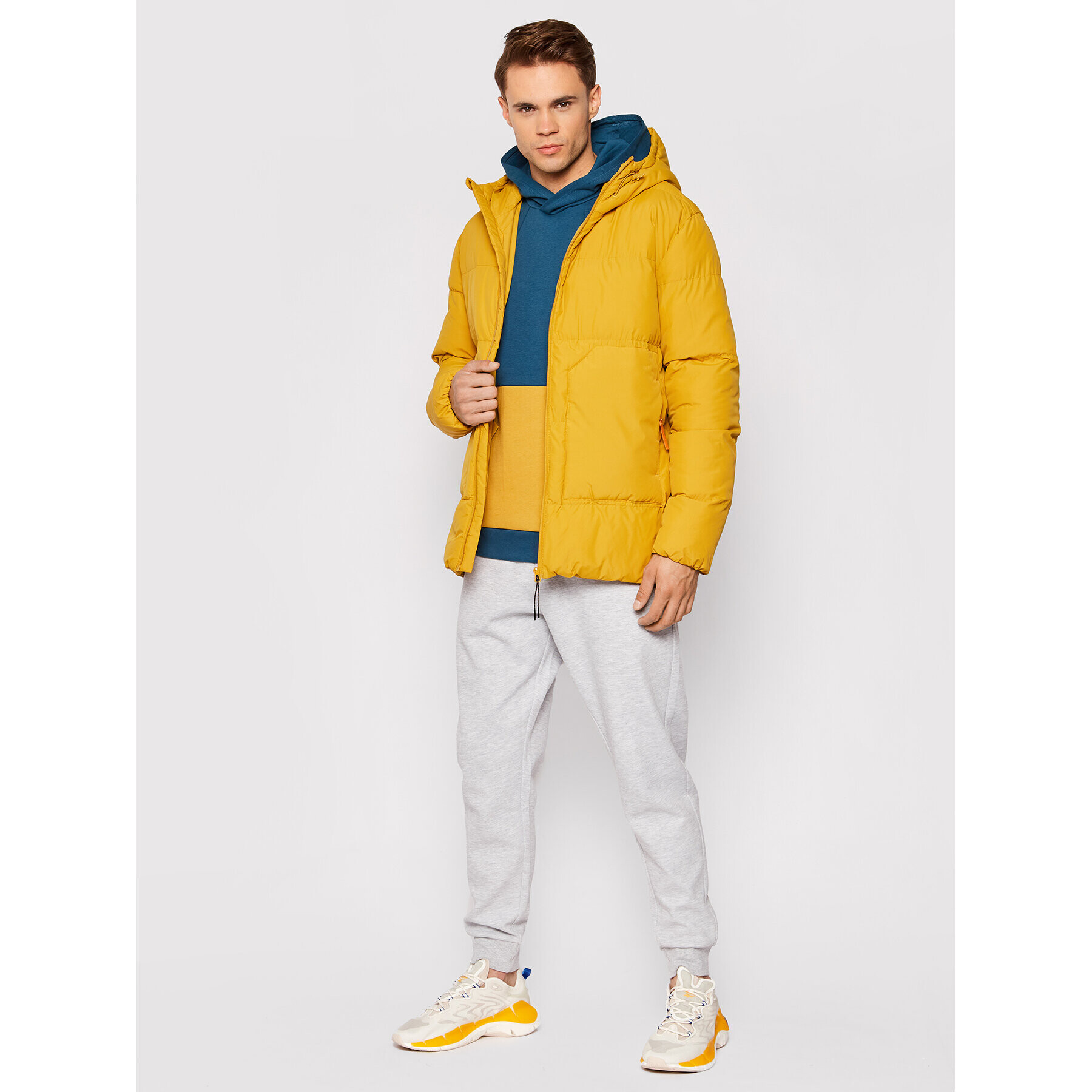 Outhorn Пухено яке KUMP602 Жълт Boxy Fit - Pepit.bg