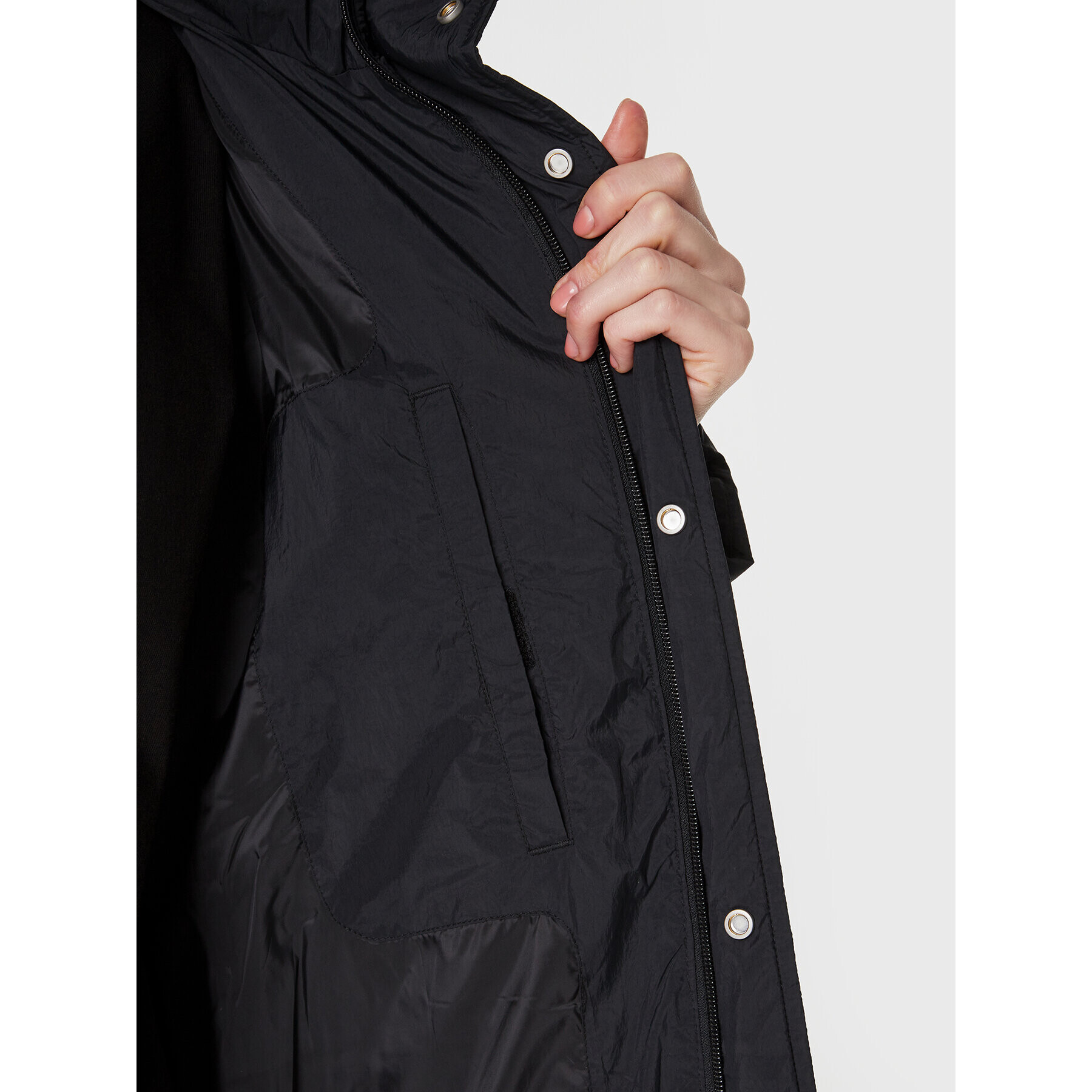 Outhorn Пухено яке TDJAF015 Черен Relaxed Fit - Pepit.bg
