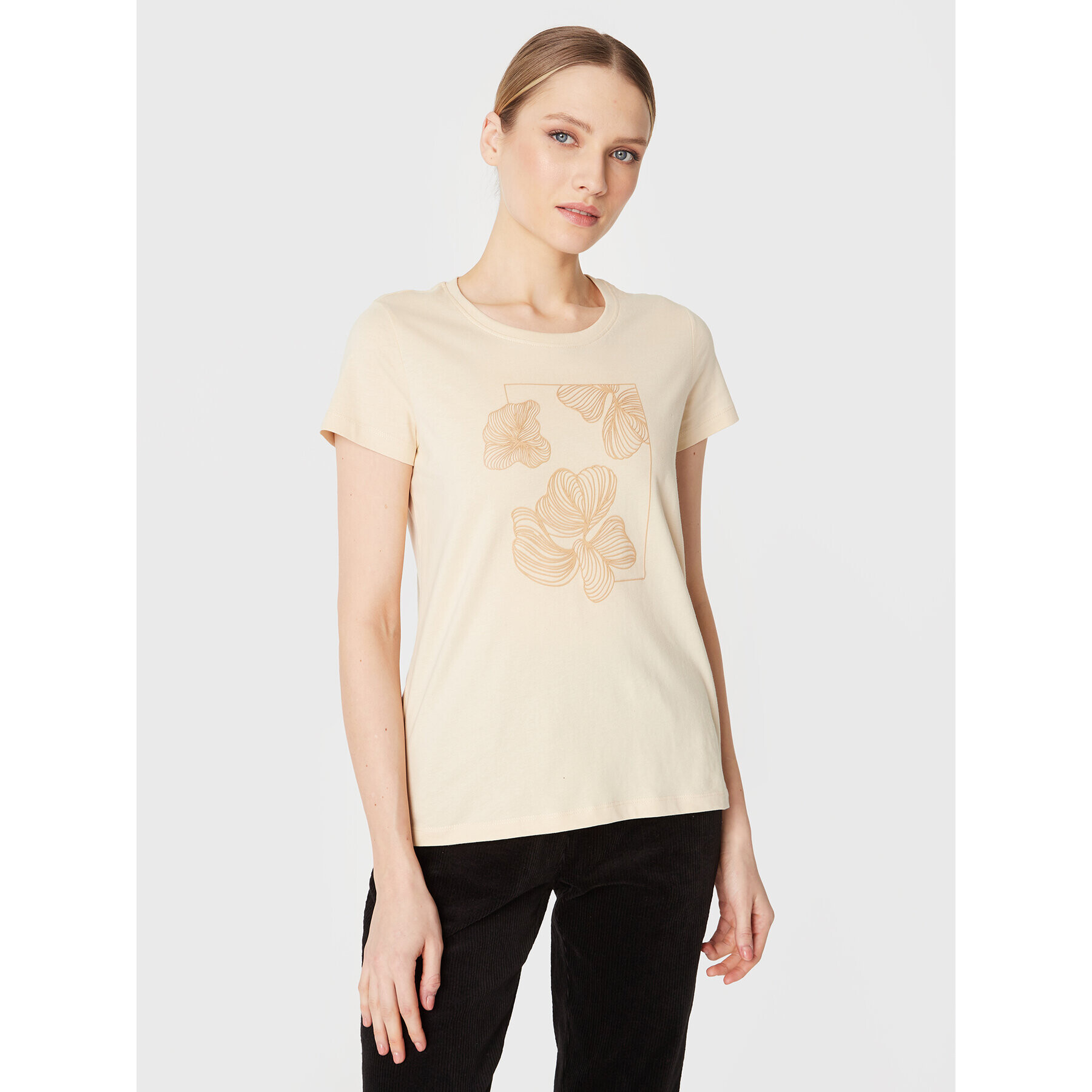 Outhorn Тишърт TTSHF092 Жълт Regular Fit - Pepit.bg