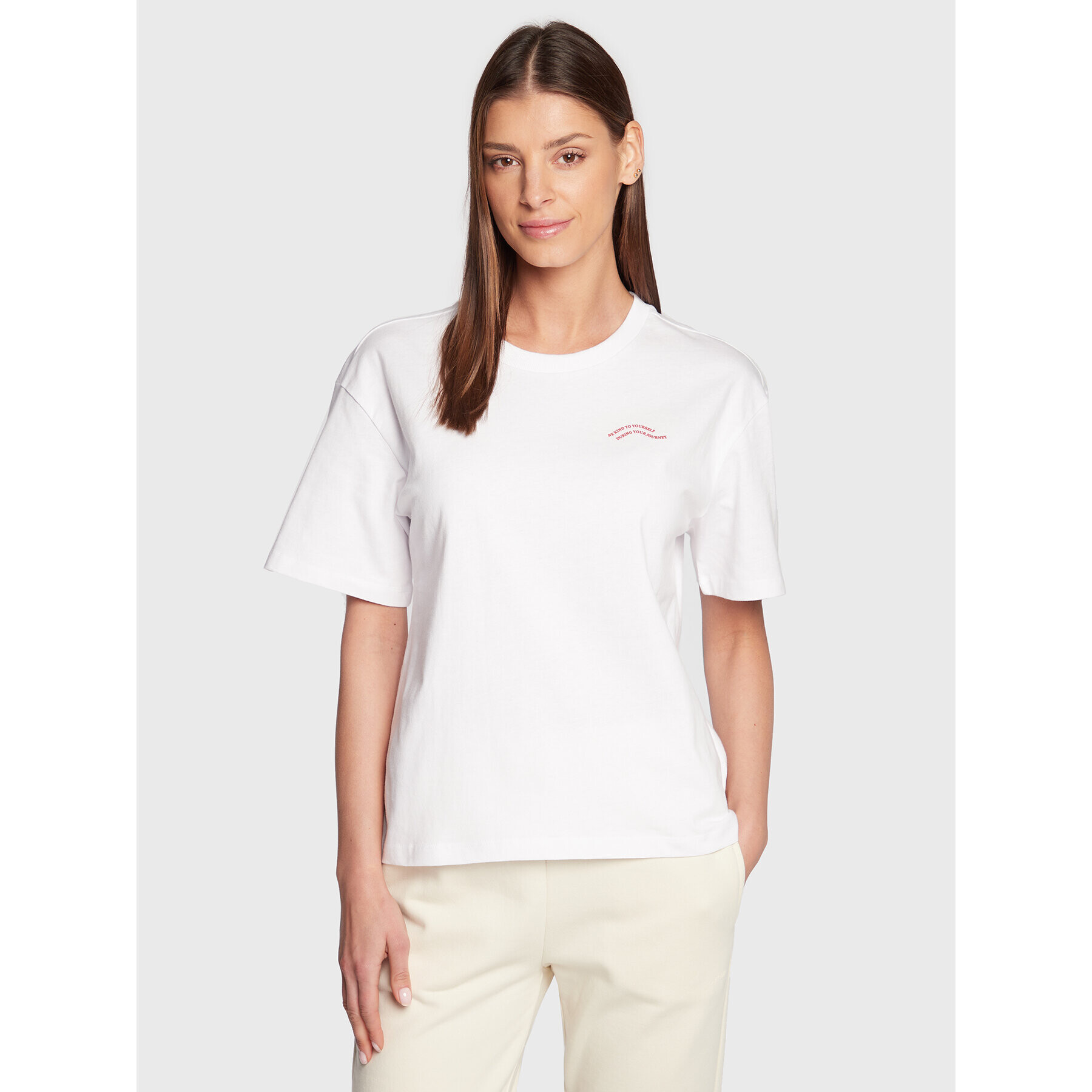 Outhorn Тишърт TTSHF094 Бял Relaxed Fit - Pepit.bg