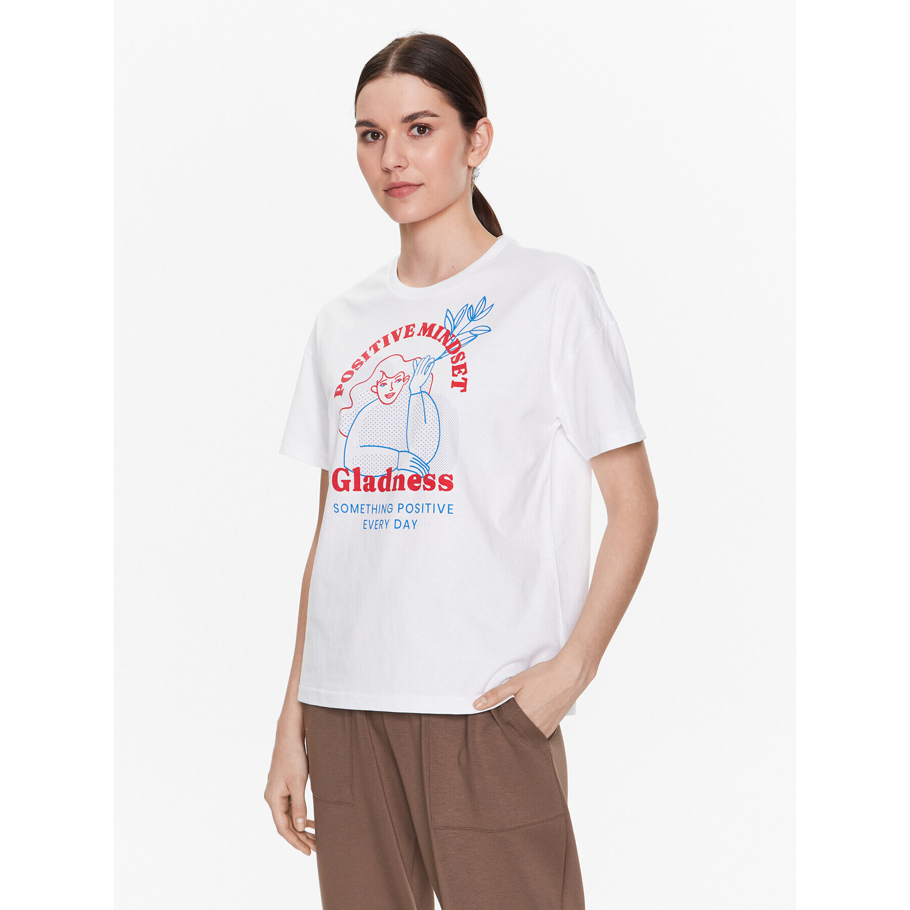 Outhorn Тишърт TTSHF415 Бял Regular Fit - Pepit.bg