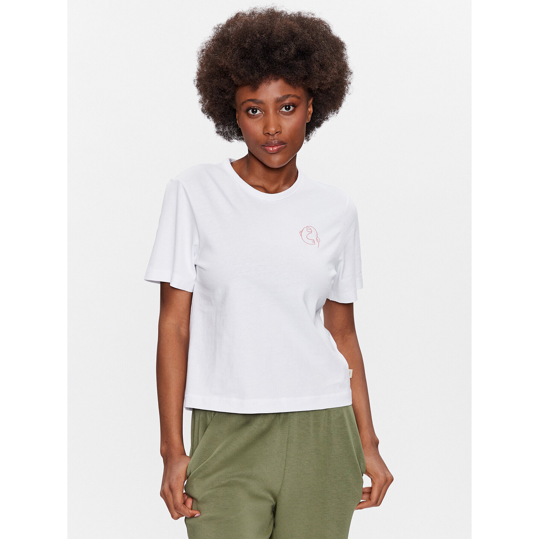 Outhorn Тишърт TTSHF424 Бял Regular Fit - Pepit.bg