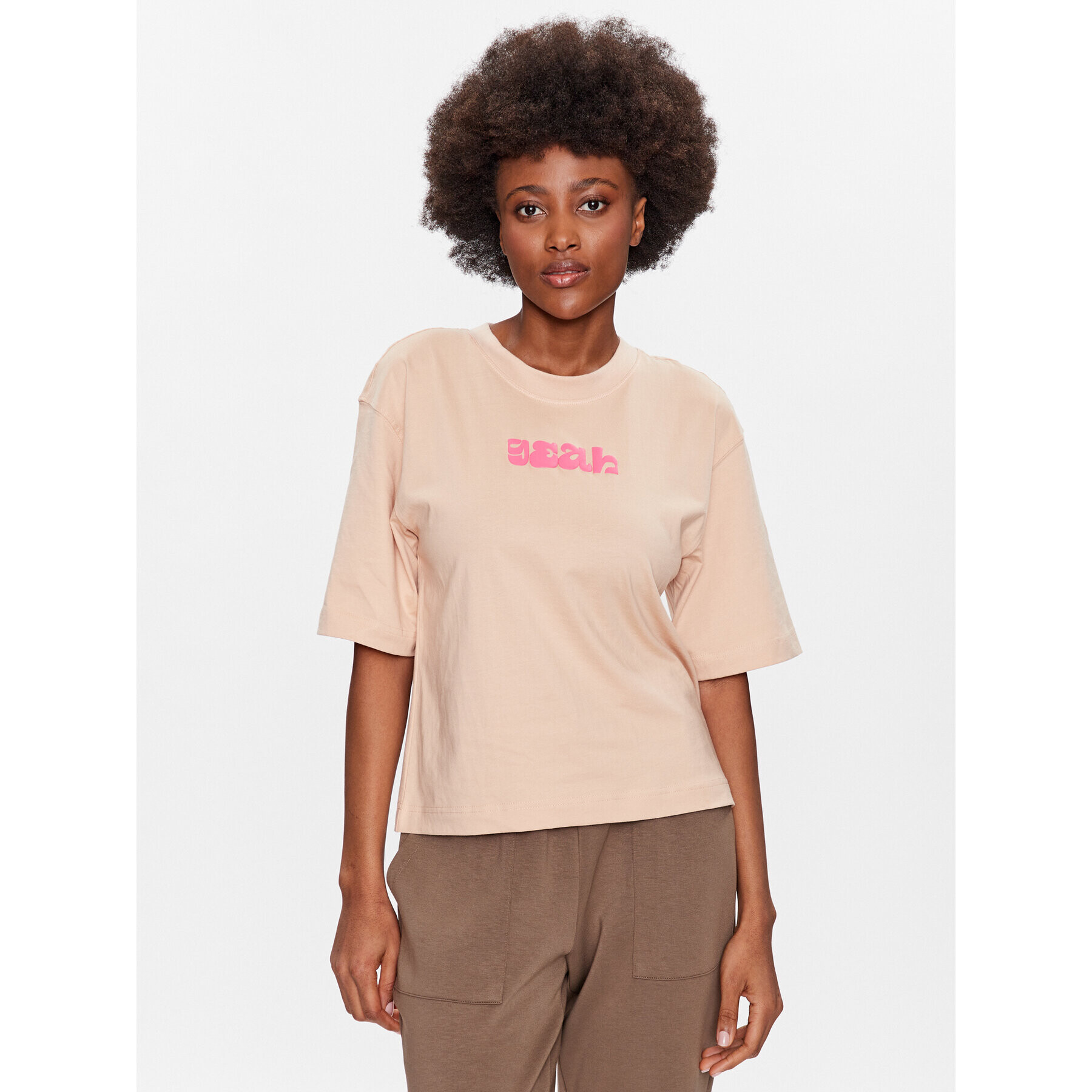 Outhorn Тишърт TTSHF427 Бежов Regular Fit - Pepit.bg