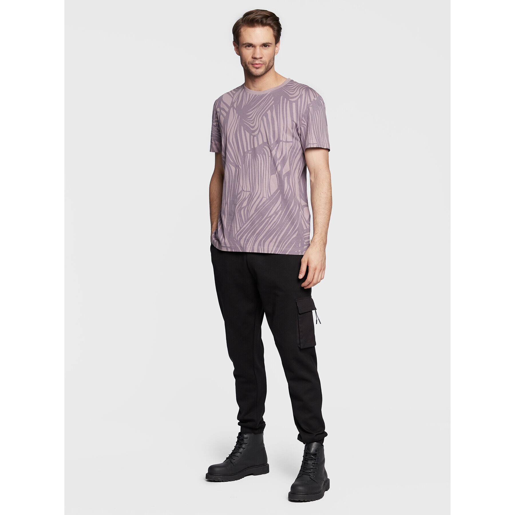 Outhorn Тишърт TTSHM100 Виолетов Regular Fit - Pepit.bg