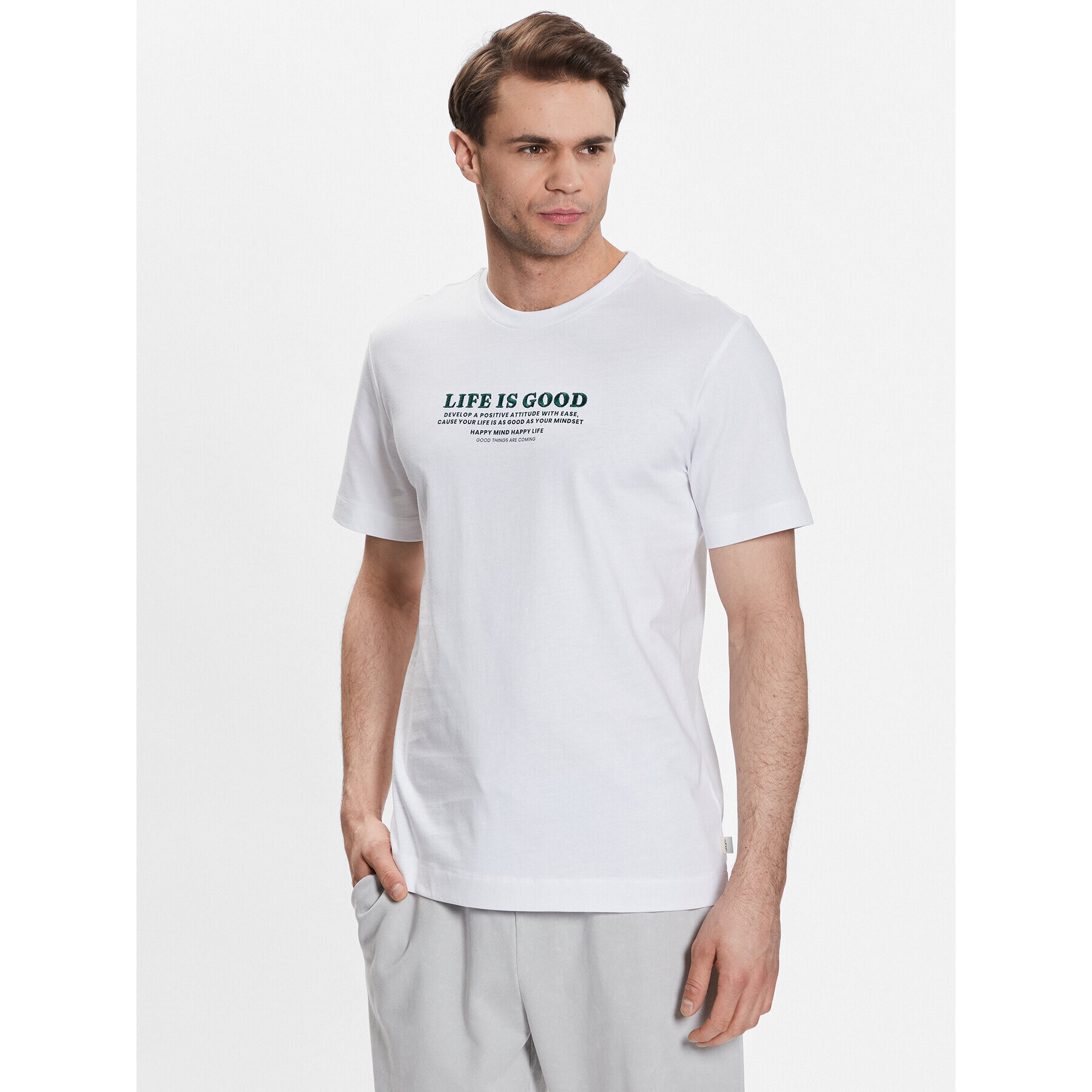 Outhorn Тишърт TTSHM451 Бял Regular Fit - Pepit.bg