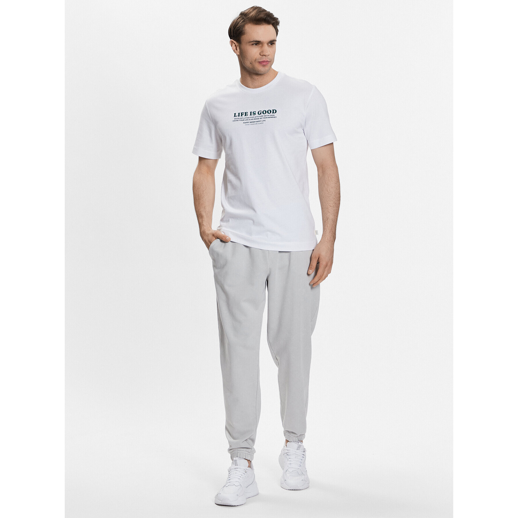 Outhorn Тишърт TTSHM451 Бял Regular Fit - Pepit.bg